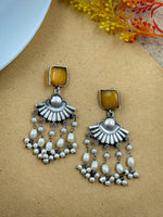 Load image into Gallery viewer, Arushi Dangler Stone Earrings