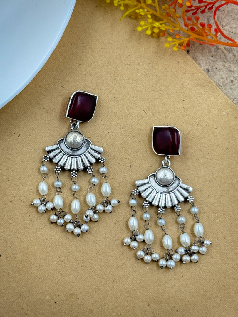 Arushi Dangler Stone Earrings