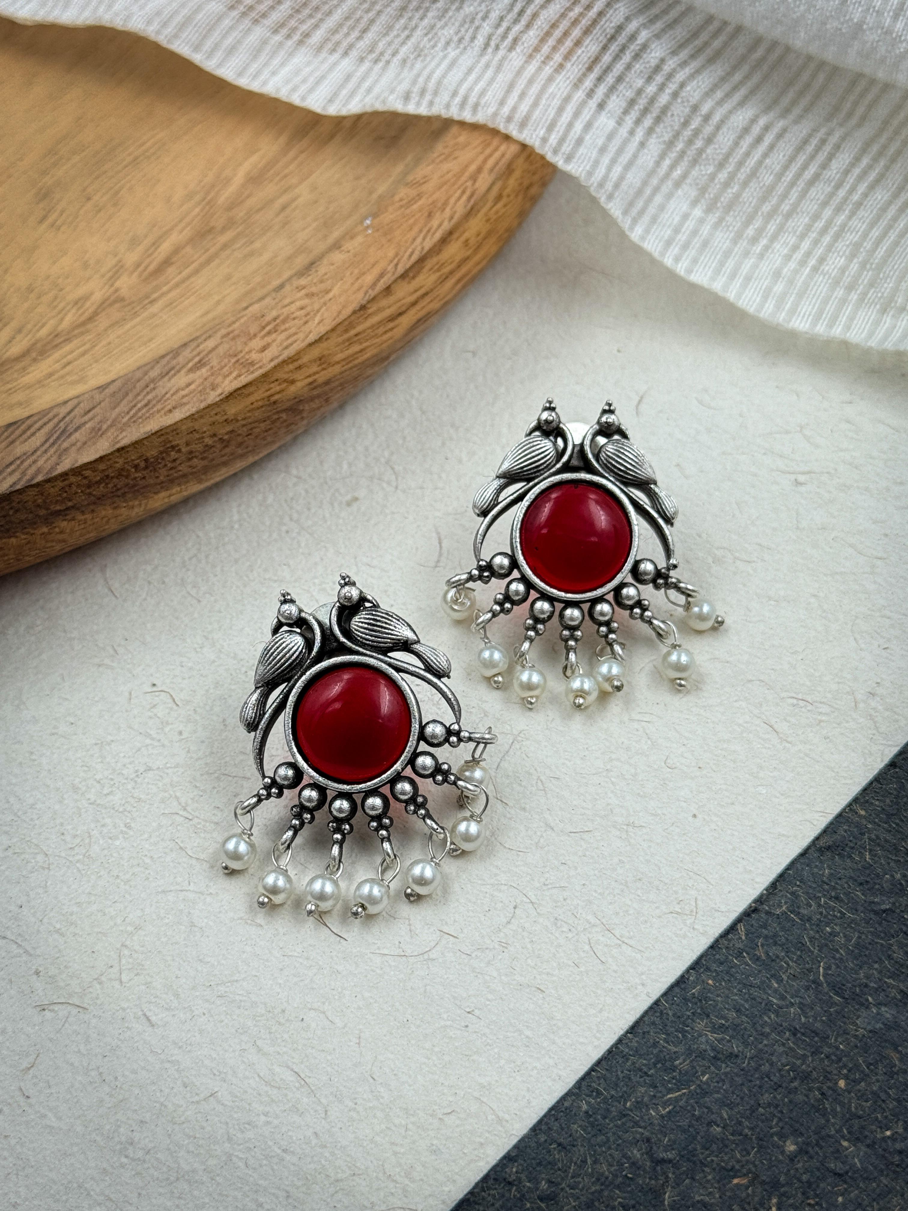 ZOYA OXIDISED STUDS EARRINGS