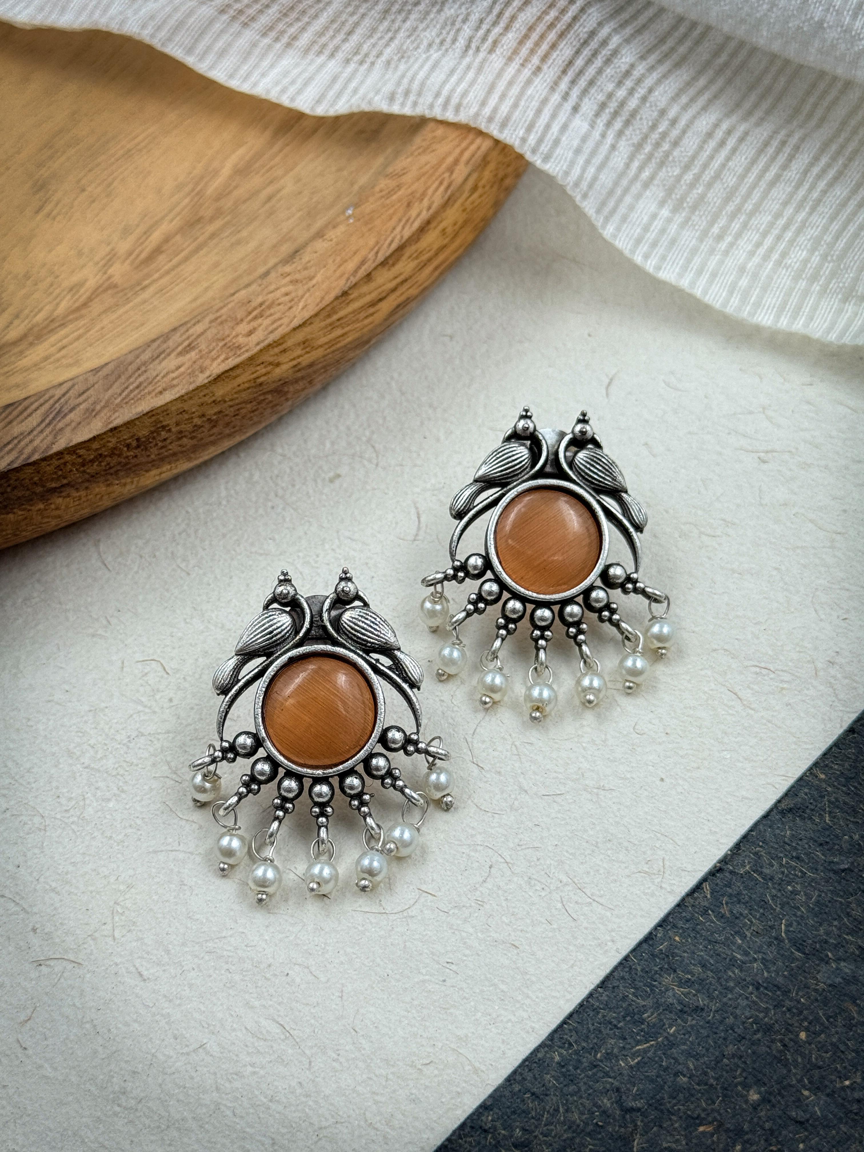 ZOYA OXIDISED STUDS EARRINGS