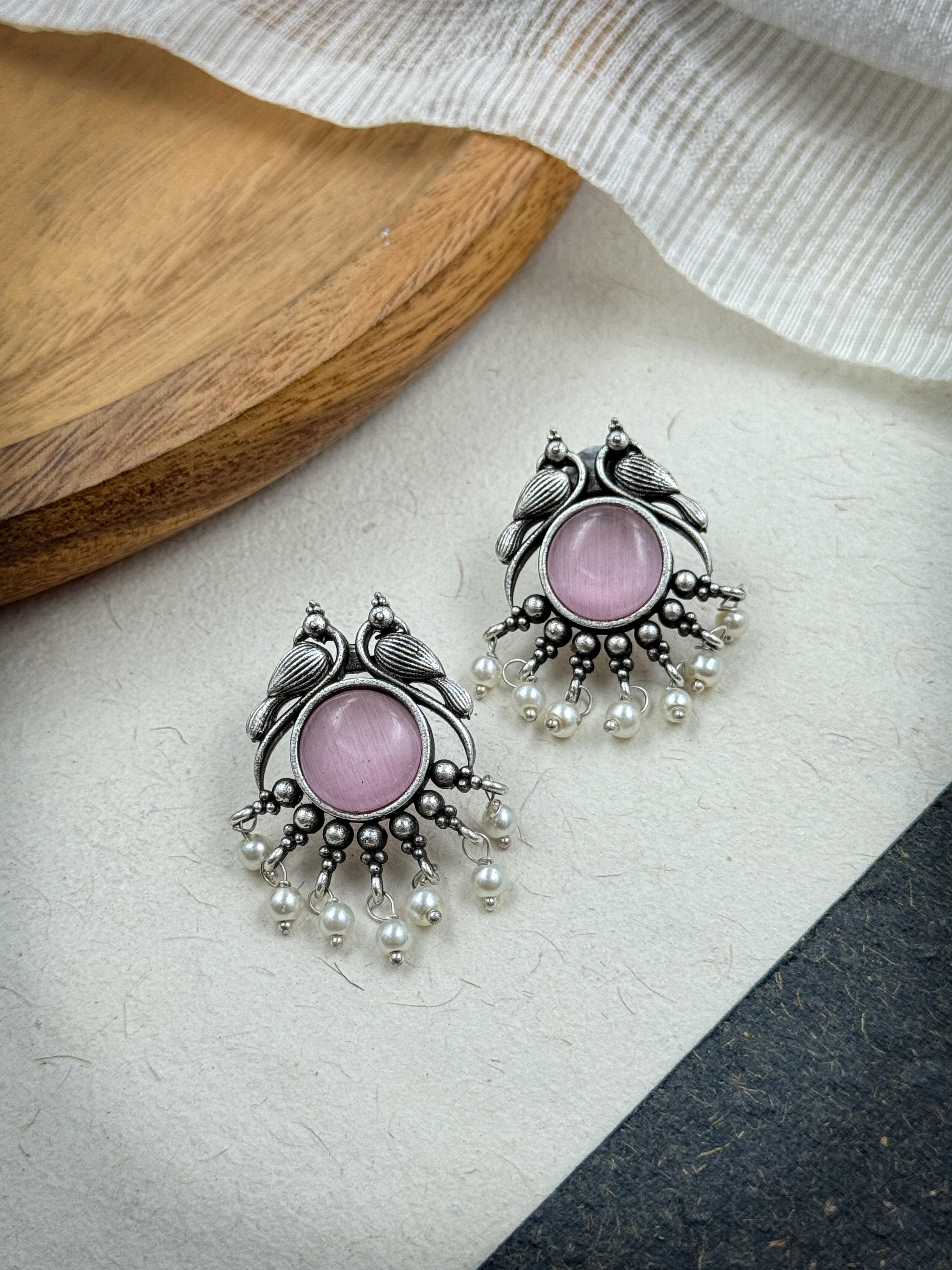 ZOYA OXIDISED STUDS EARRINGS