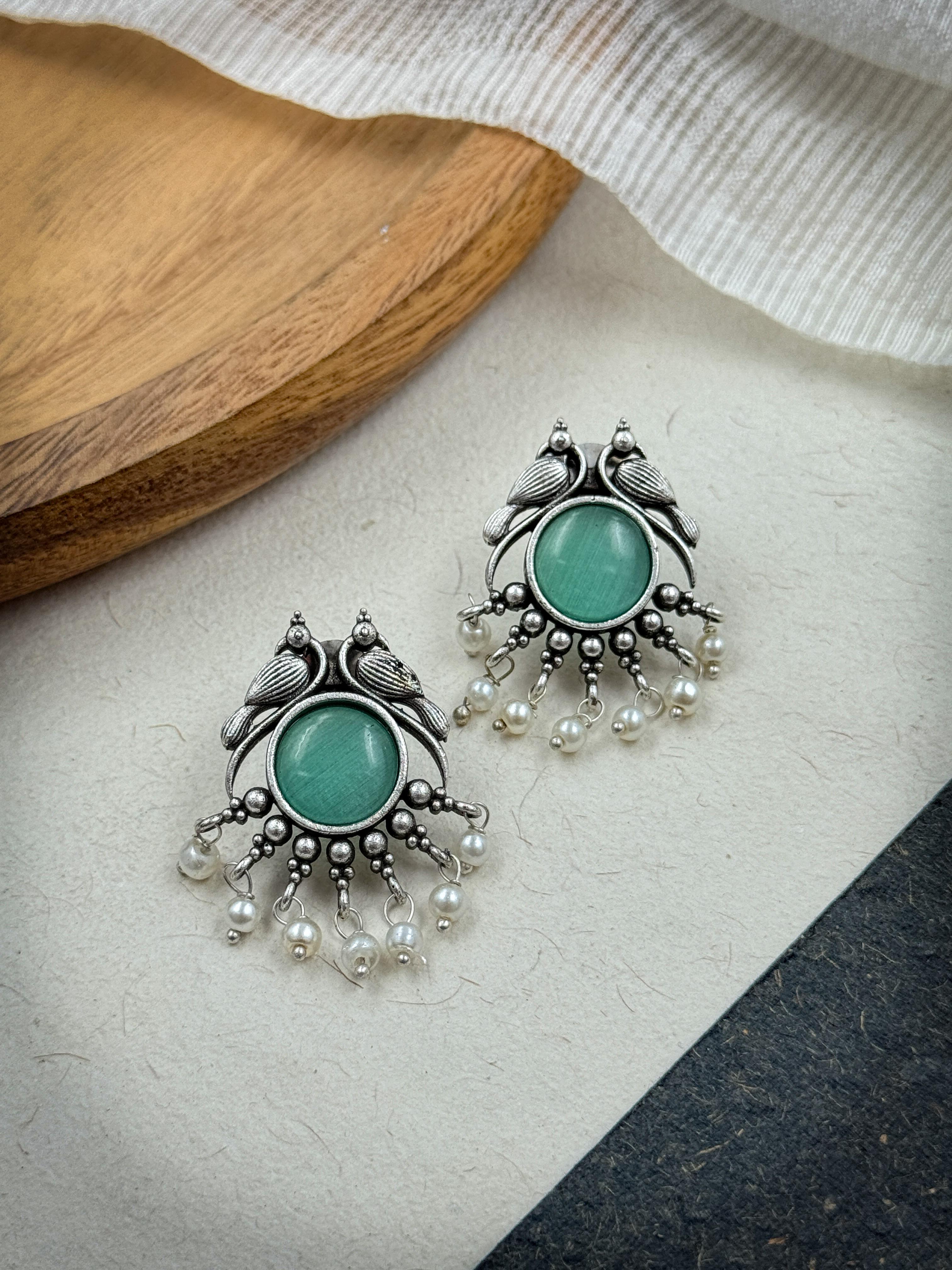 ZOYA OXIDISED STUDS EARRINGS