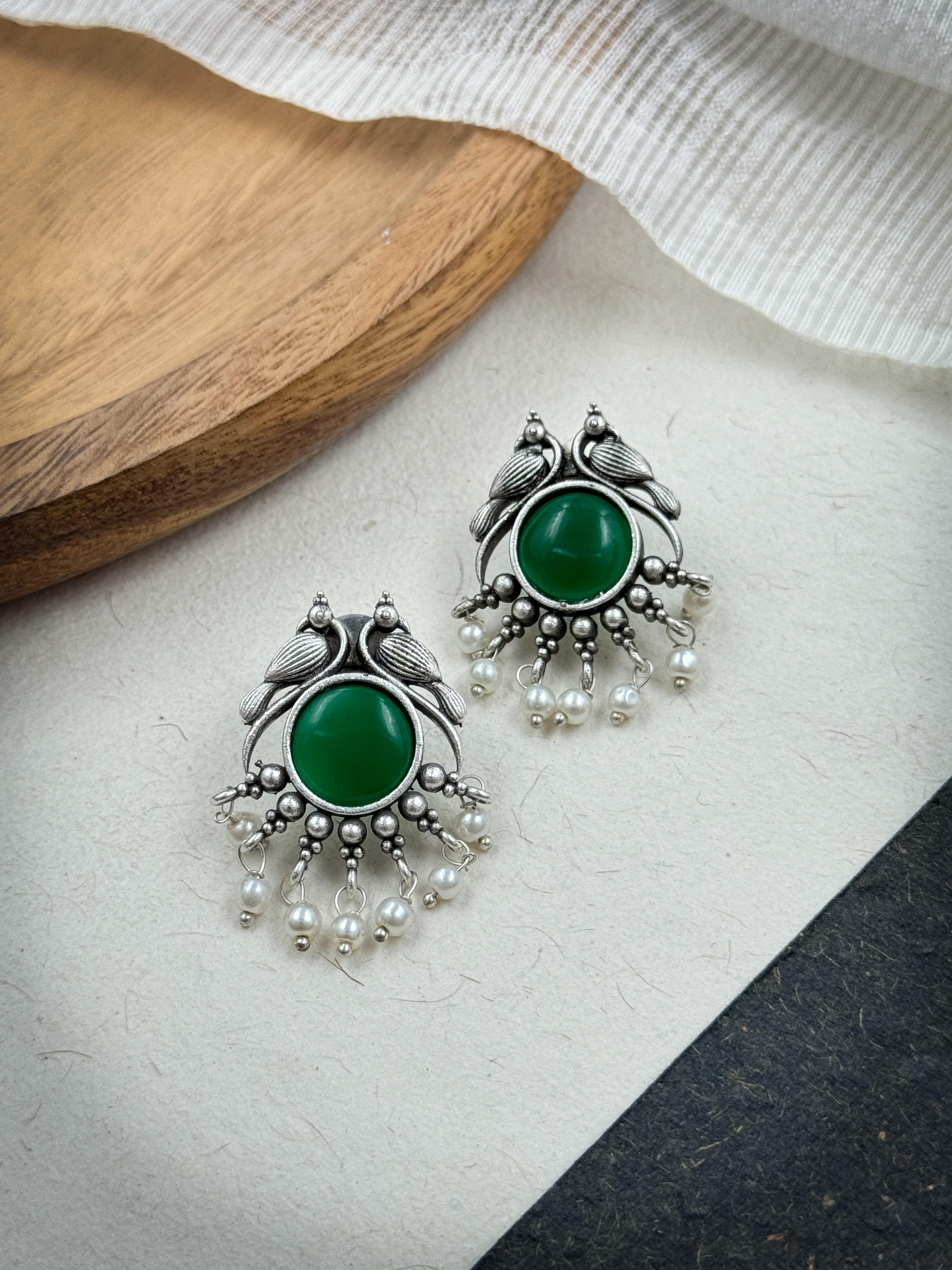 ZOYA OXIDISED STUDS EARRINGS