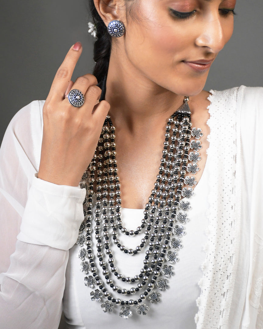 5 LINE MALA JEWELLERY SET COMBO