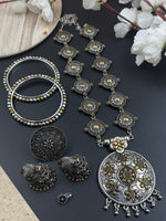 Load image into Gallery viewer, NAVYA 5 PIECE DUAL TONE JEWELLERY SET COMBO