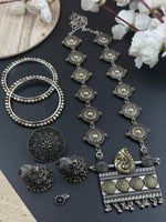 Load image into Gallery viewer, NAVYA 5 PIECE DUAL TONE JEWELLERY SET COMBO