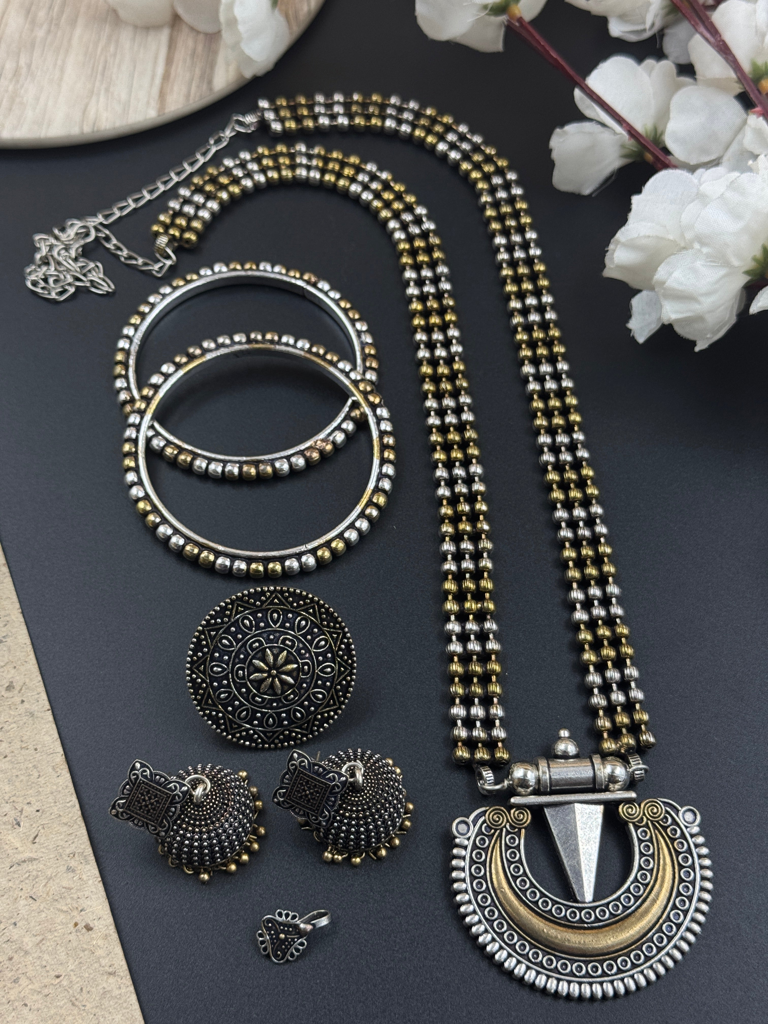 KRISHA DUALTONE JEWELLERY SET COMBO