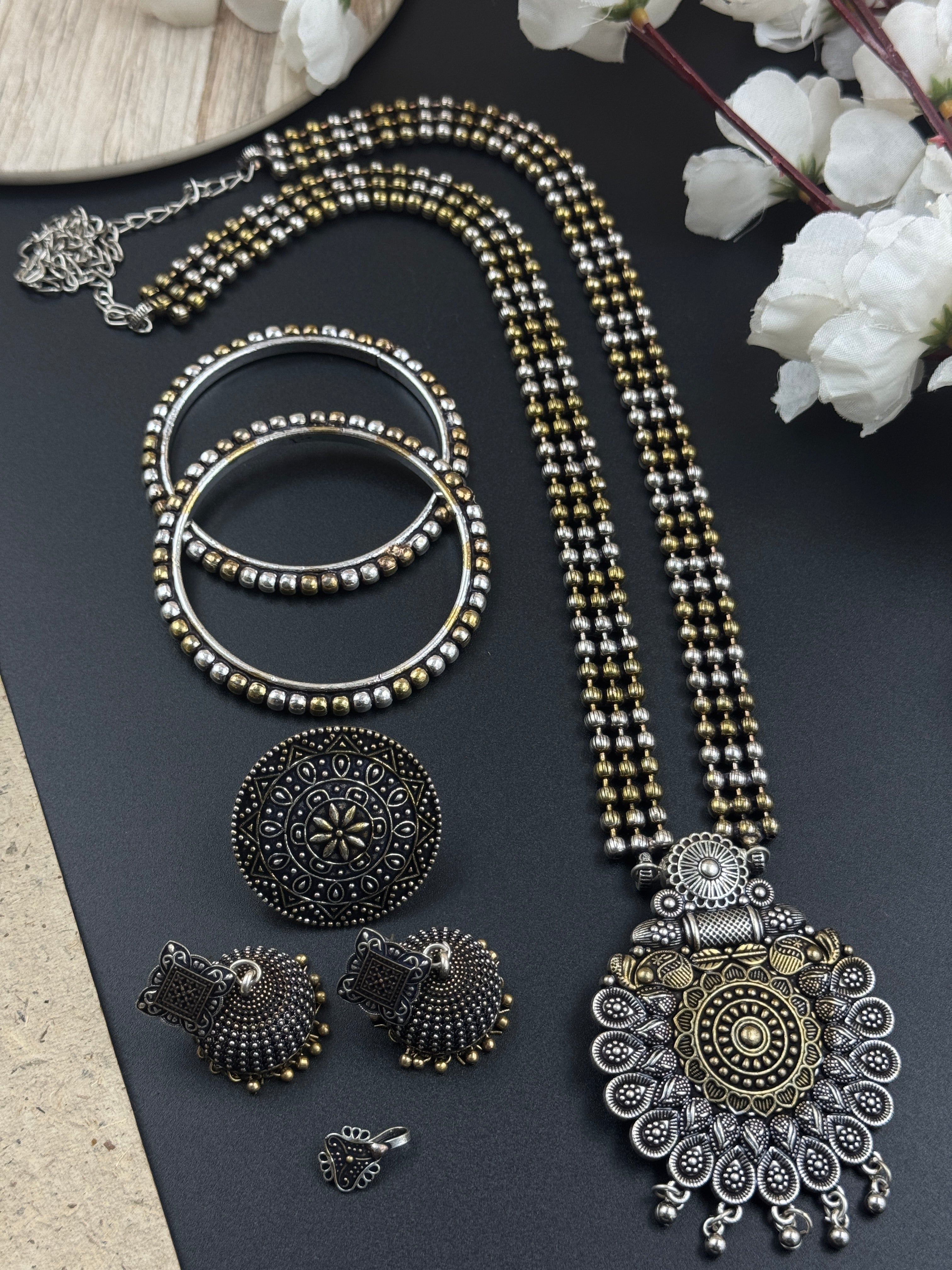 KRISHA DUALTONE JEWELLERY SET COMBO