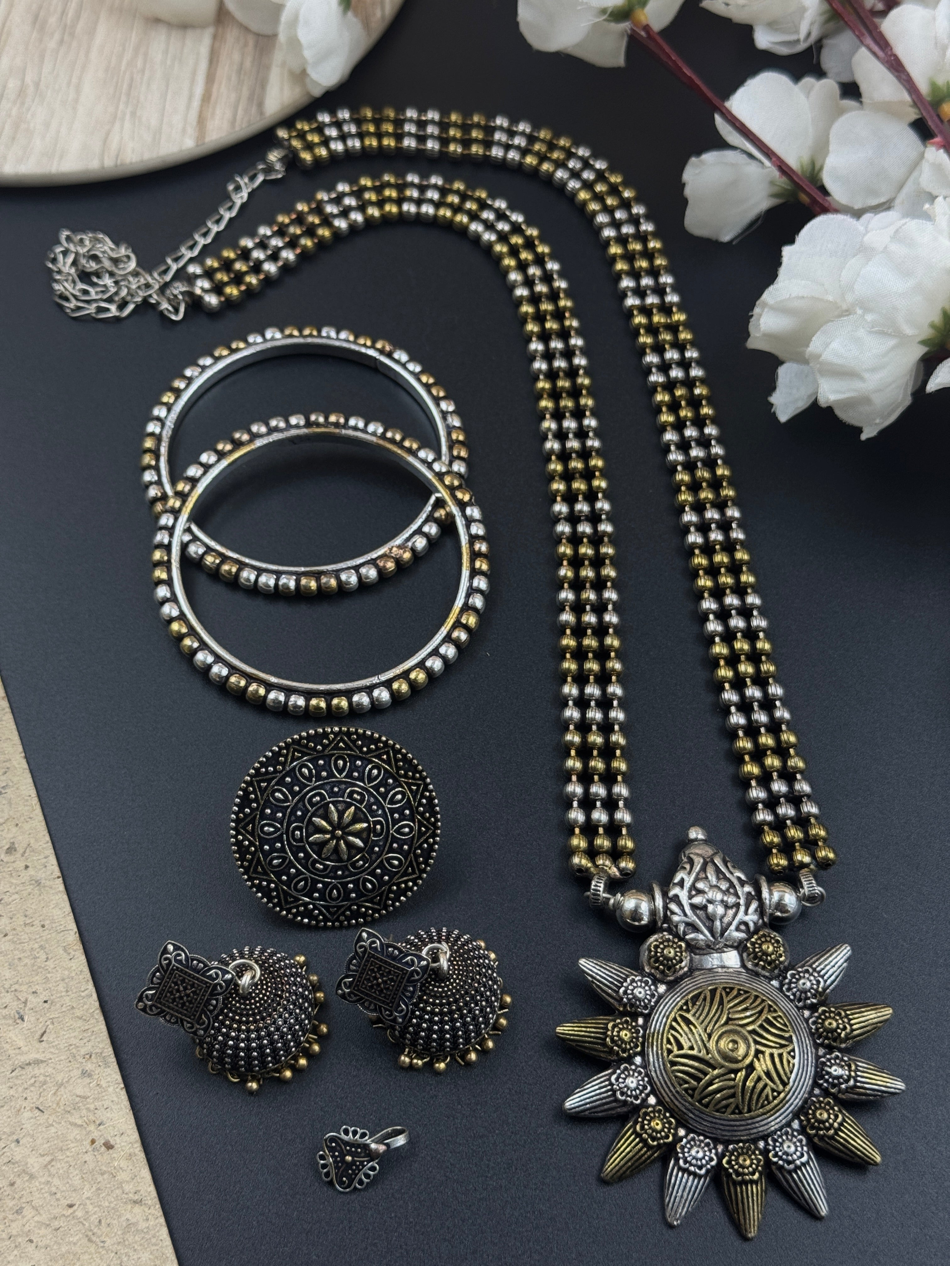 KRISHA DUALTONE JEWELLERY SET COMBO