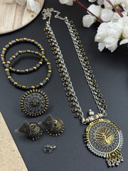 5 PIECE DUAL TONE JEWELLERY SET COMBO