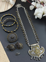 Load image into Gallery viewer, 5 PIECE DUAL TONE JEWELLERY SET COMBO