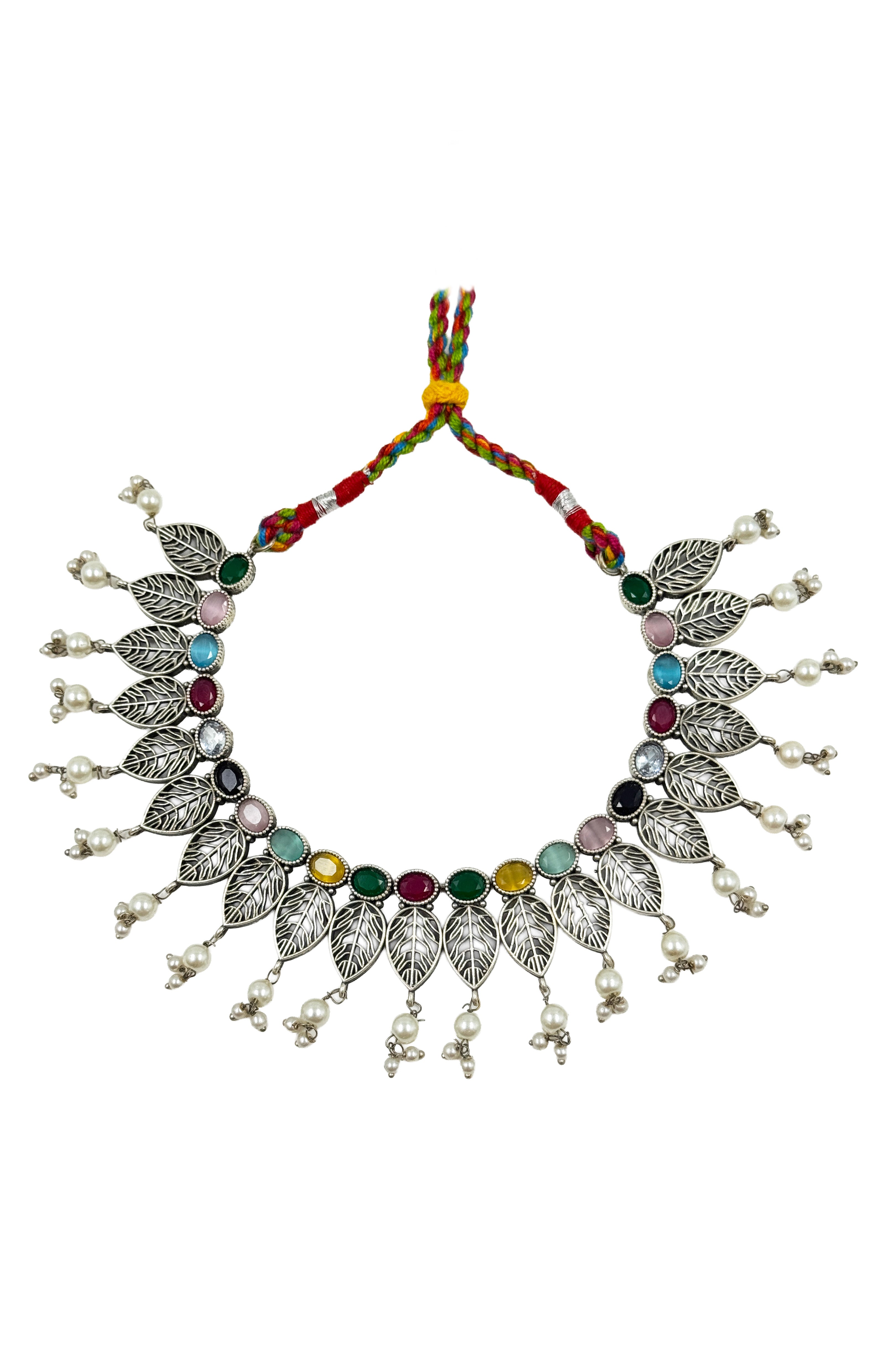 MAHI CELESTIAL LEAF PEARL JEWELLERY SET