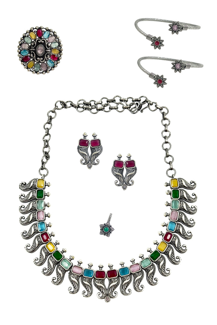 Tanvi Stone Jewellery Set Combo