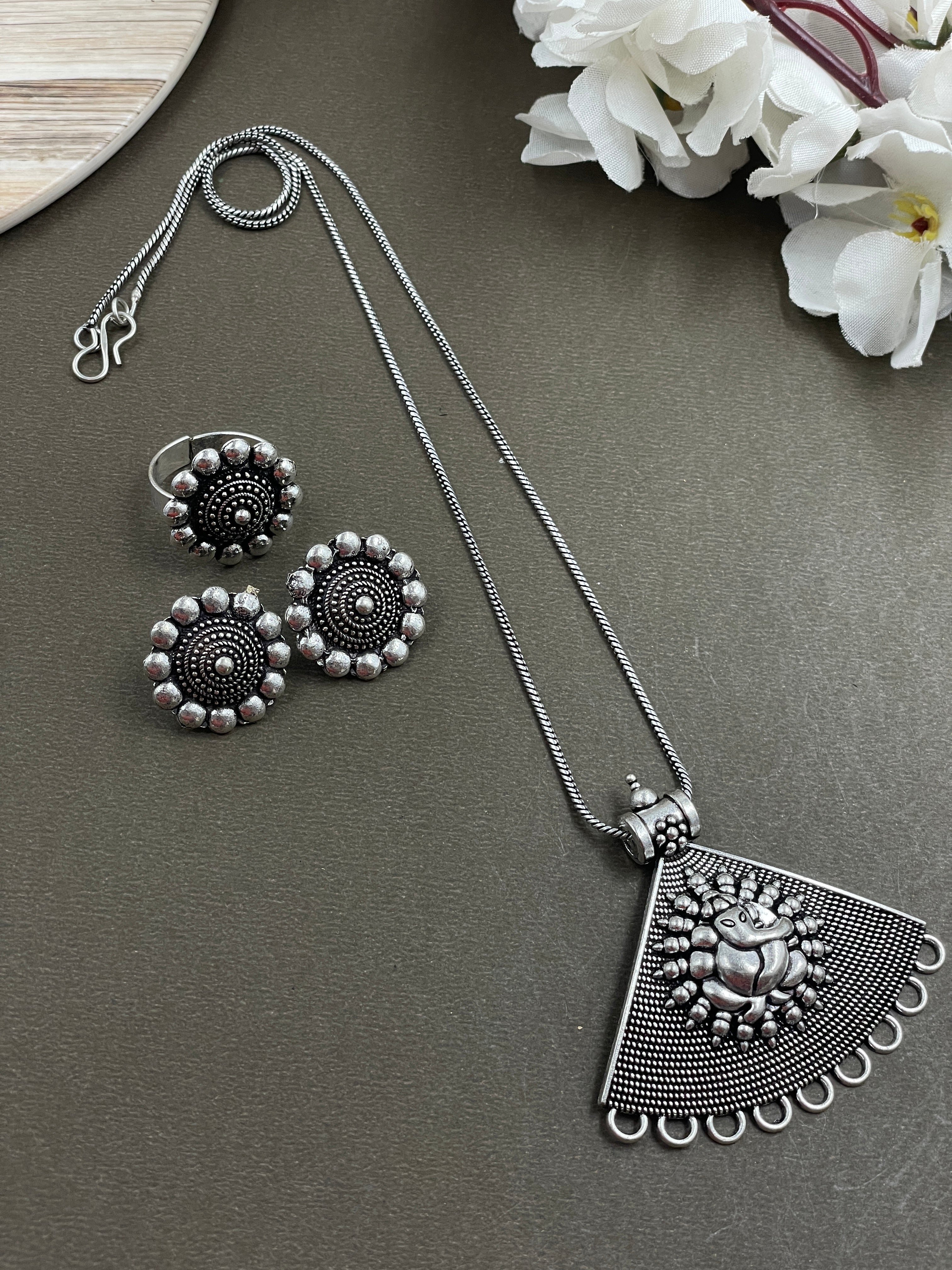 AALIYA OXIDISED JEWELLERY SET COMBO