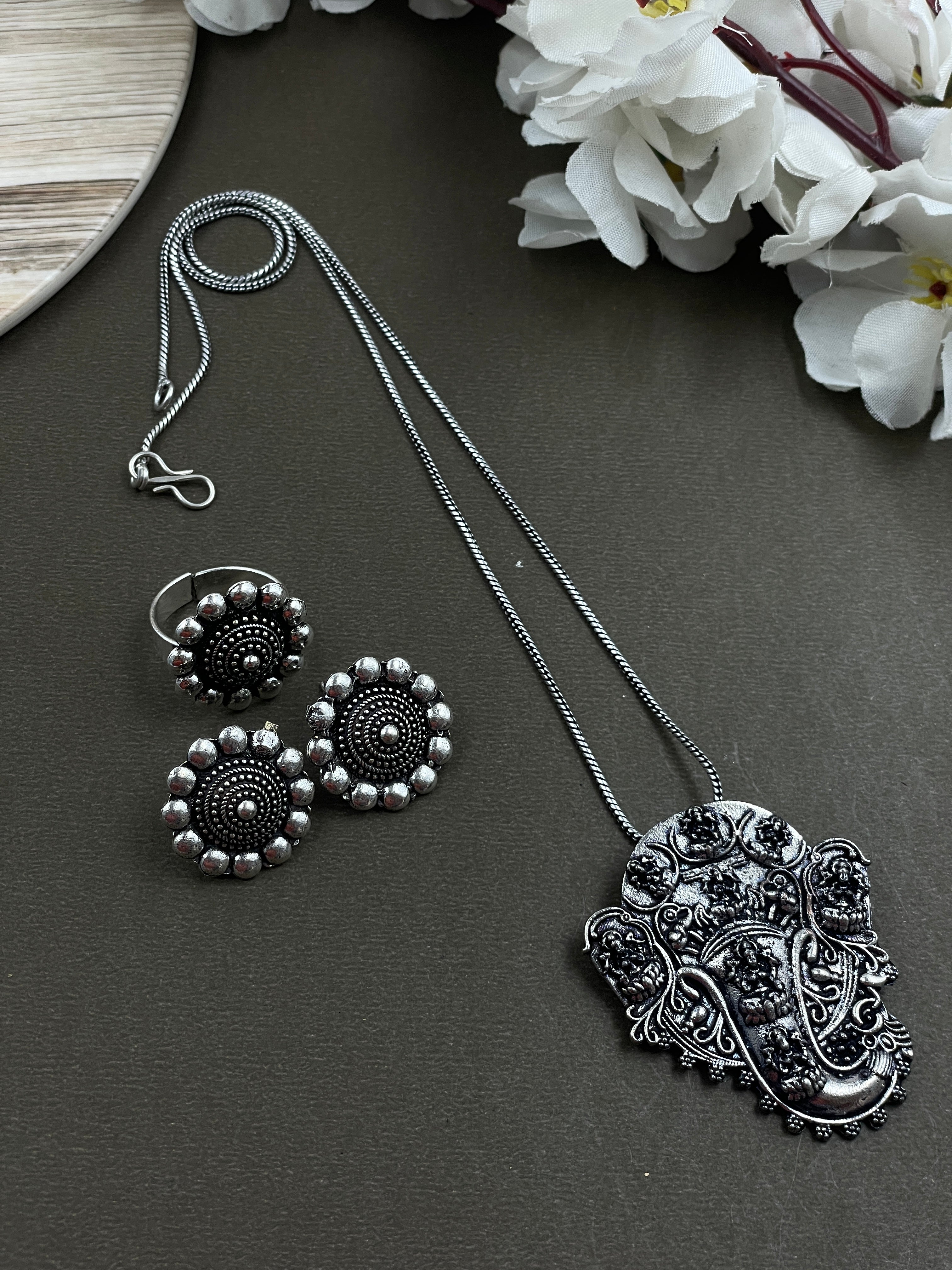 AALIYA OXIDISED JEWELLERY SET COMBO