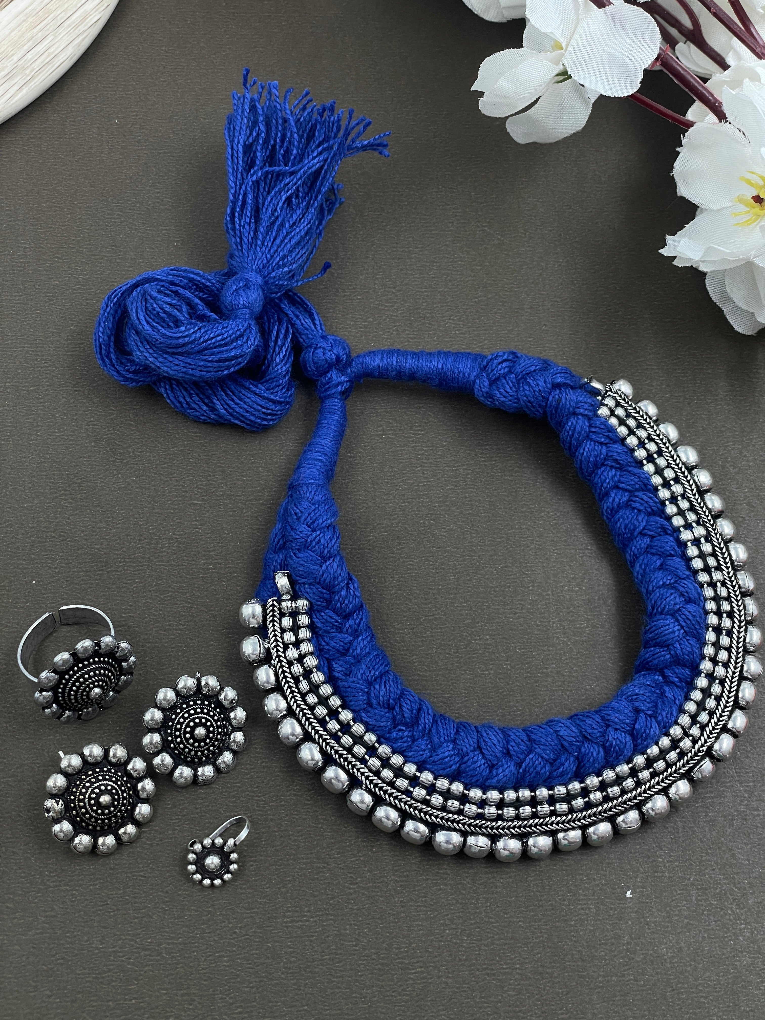 THREADED DOUBLE DOT JEWELLERY SET COMBO