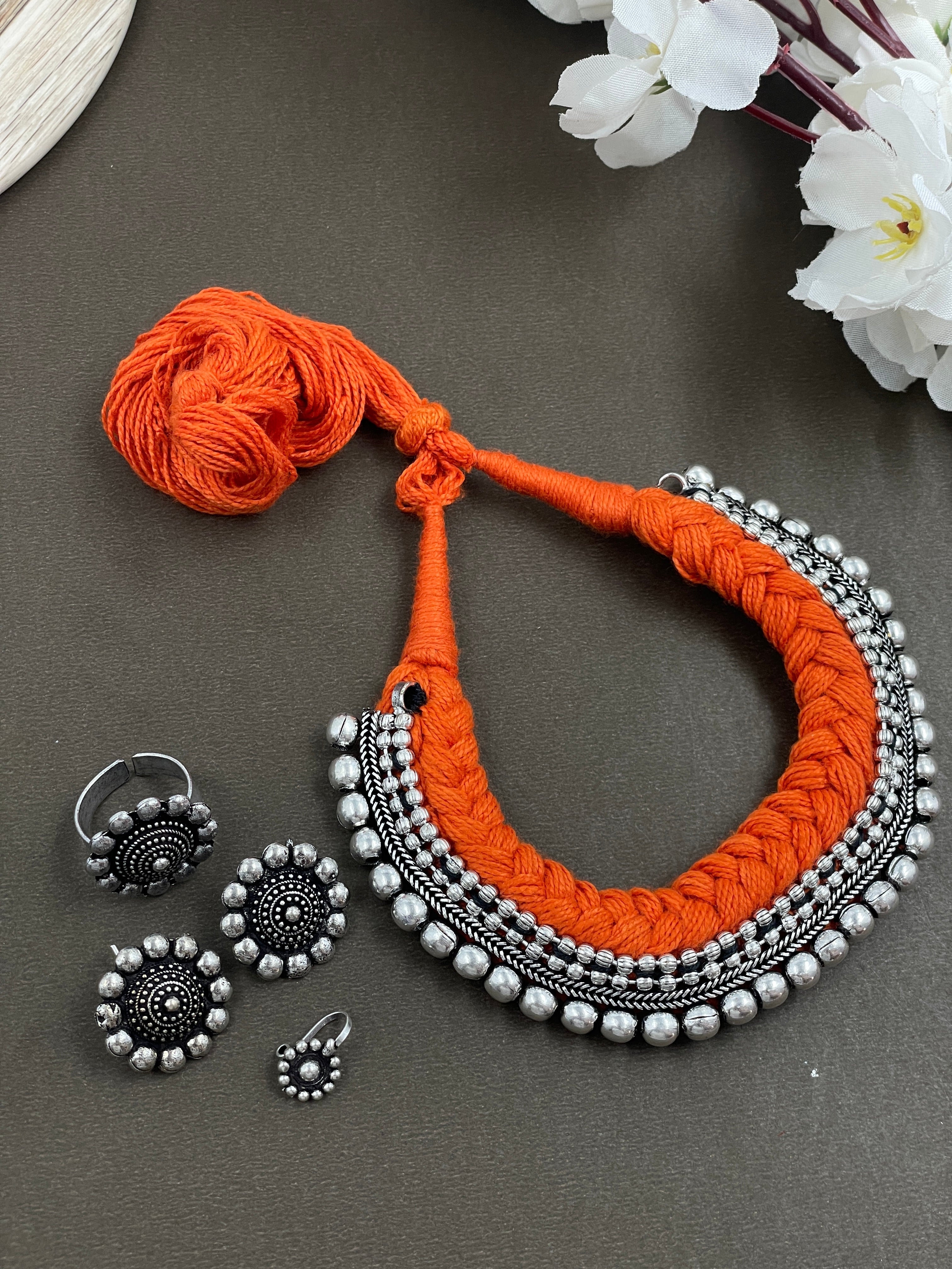 THREADED DOUBLE DOT JEWELLERY SET COMBO