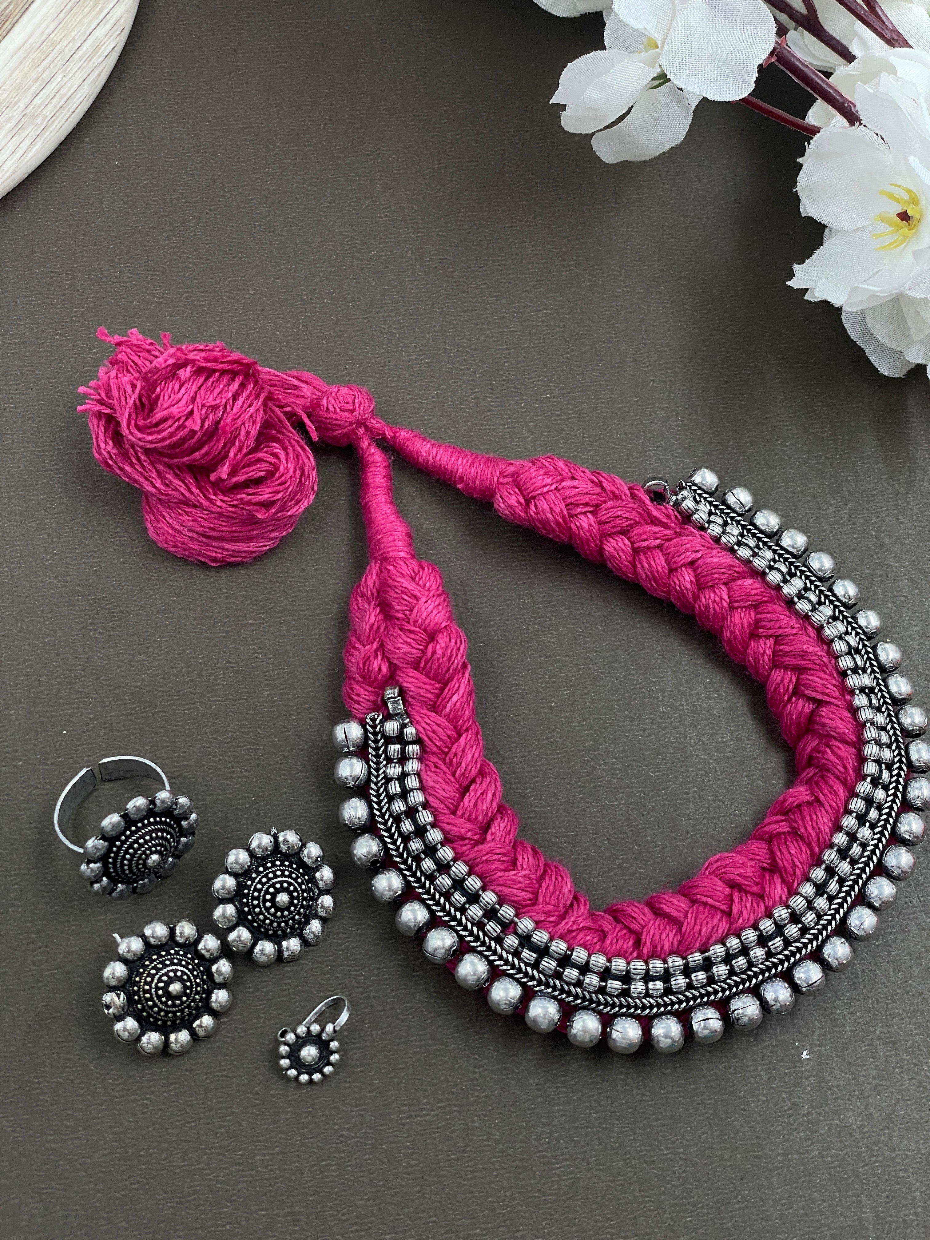 THREADED DOUBLE DOT JEWELLERY SET COMBO