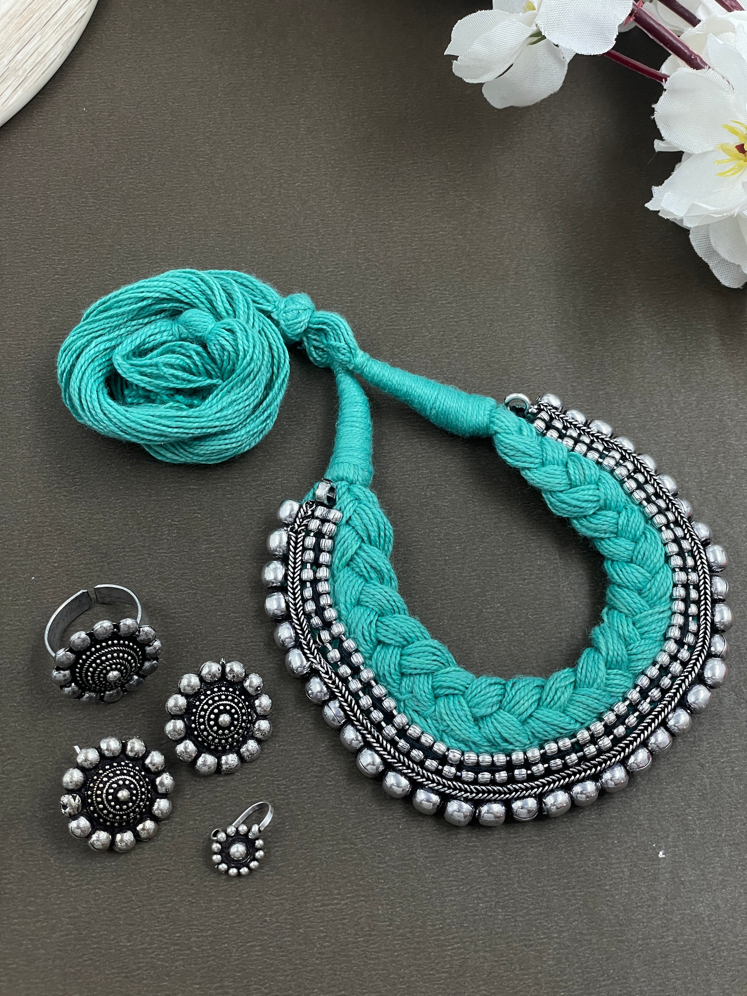 THREADED DOUBLE DOT JEWELLERY SET COMBO