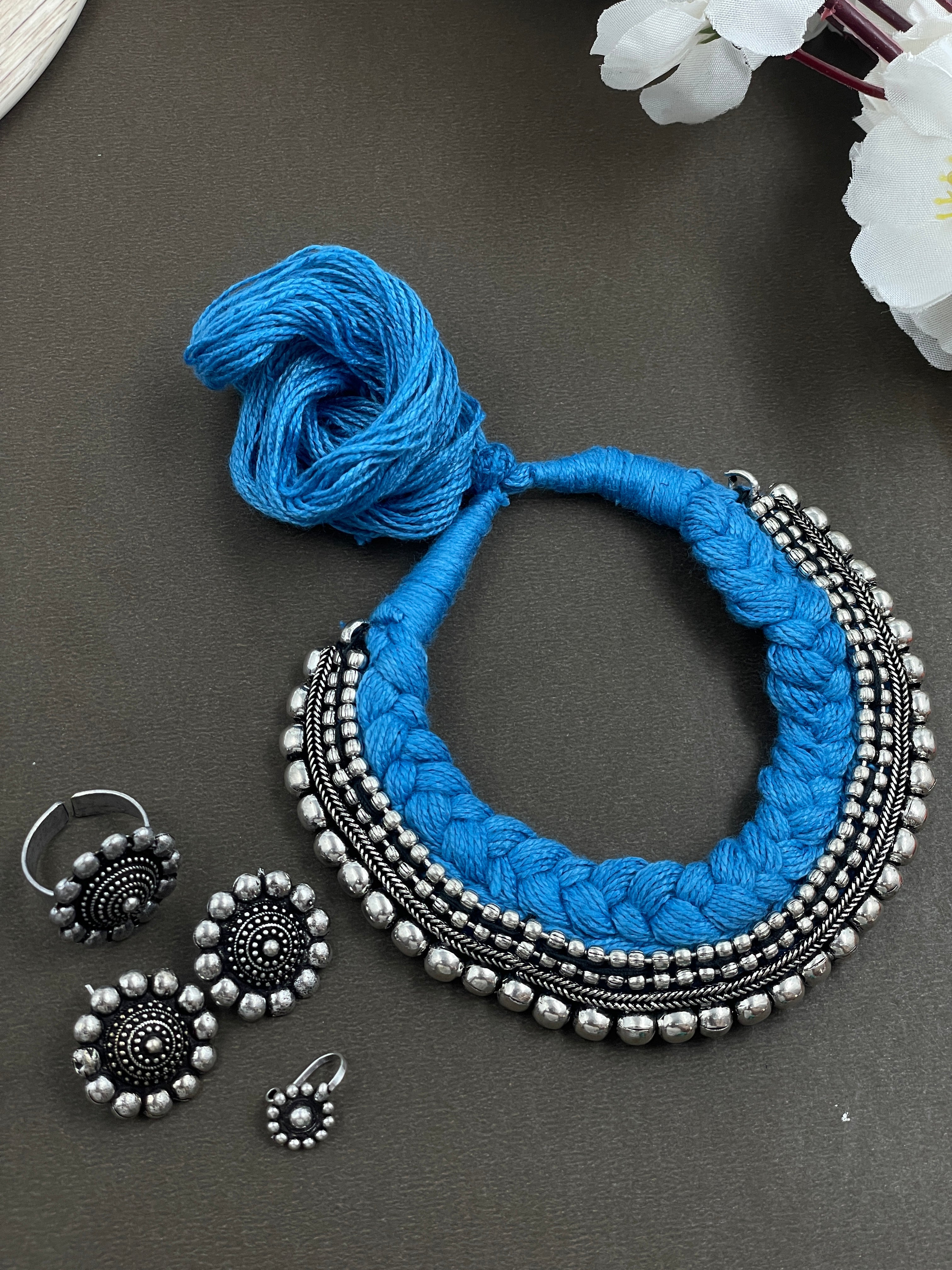 THREADED DOUBLE DOT JEWELLERY SET COMBO