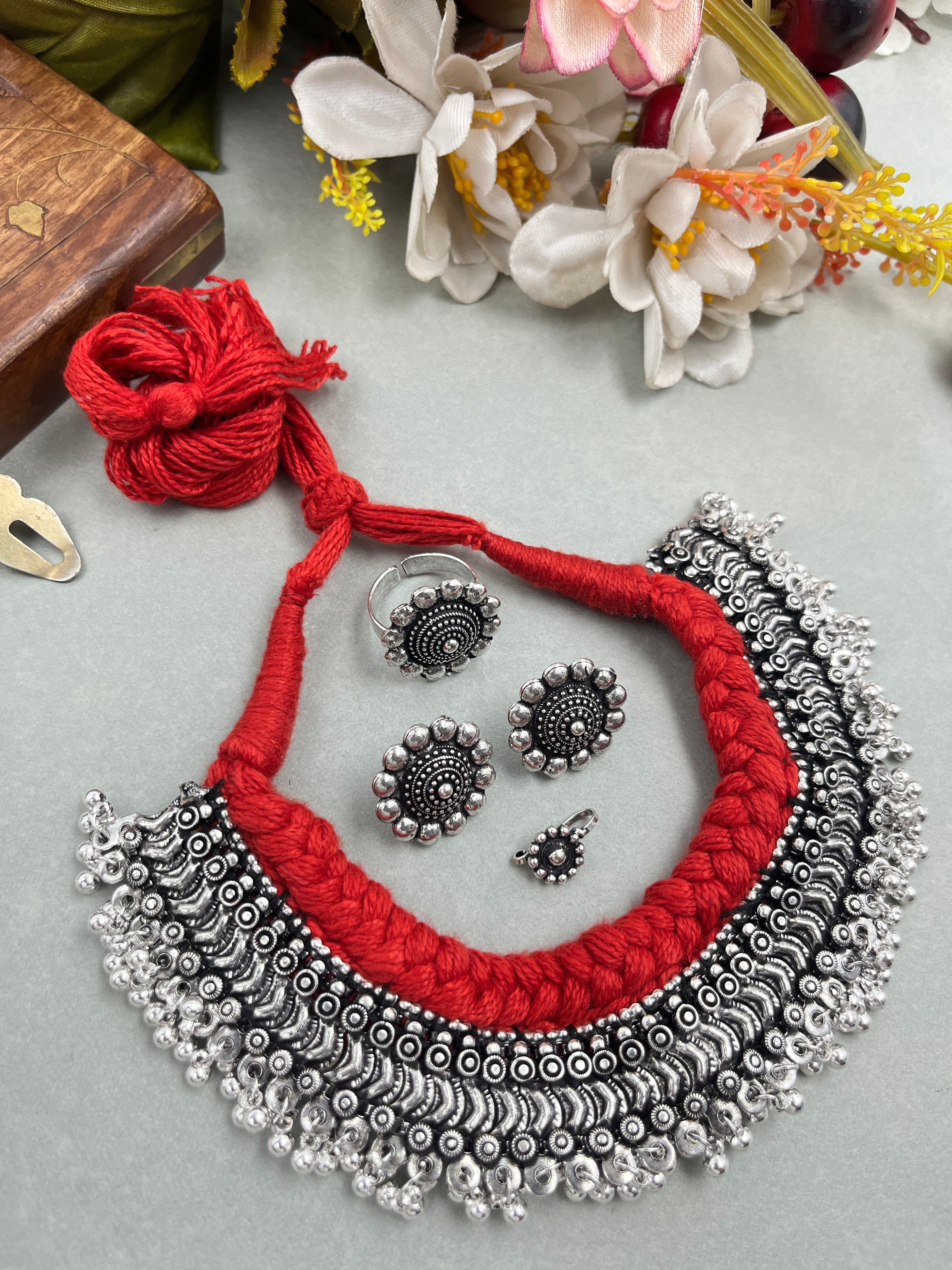 GHUNGROO CHOKER JEWELLERY SET COMBO