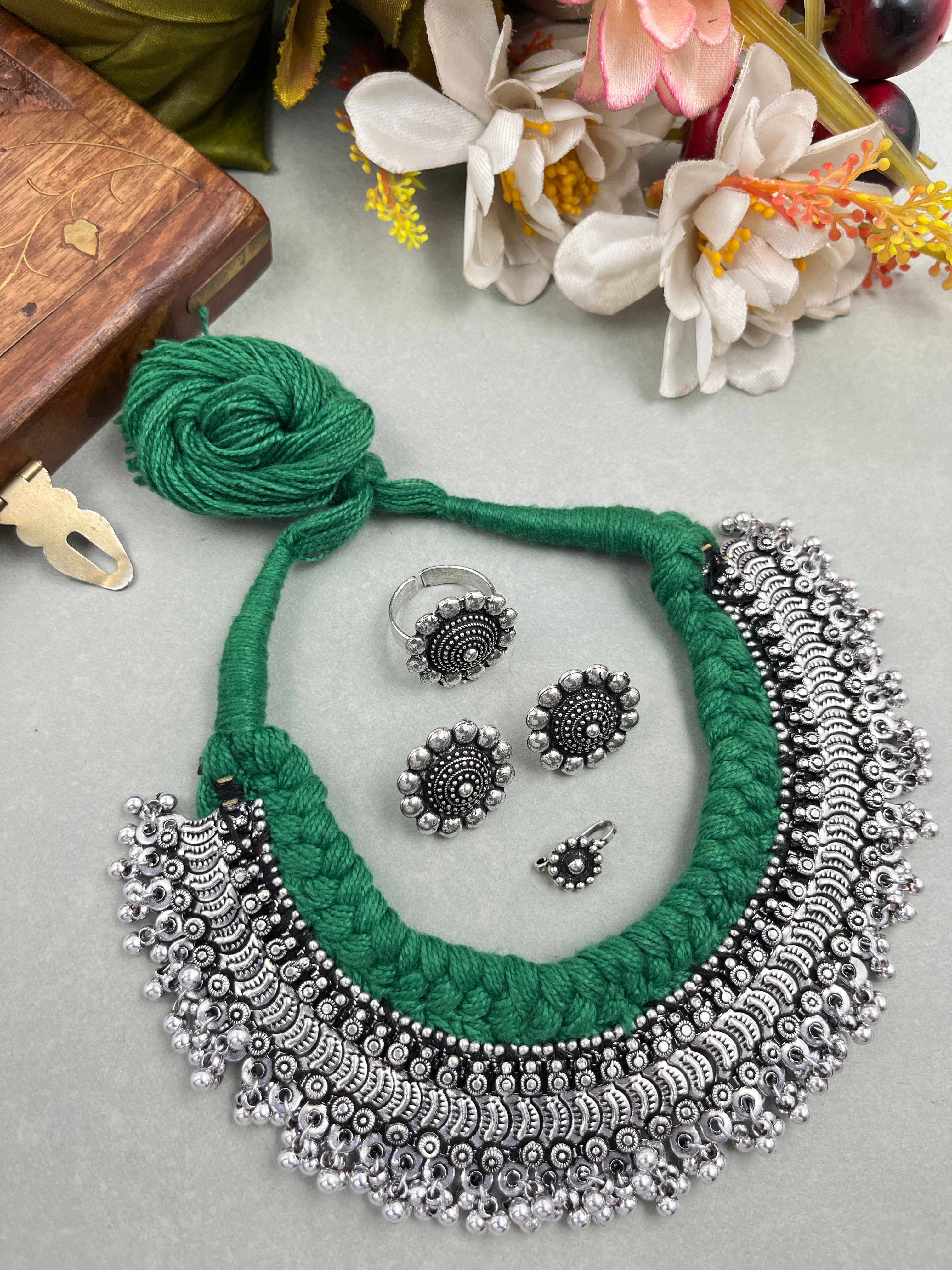 GHUNGROO CHOKER JEWELLERY SET COMBO