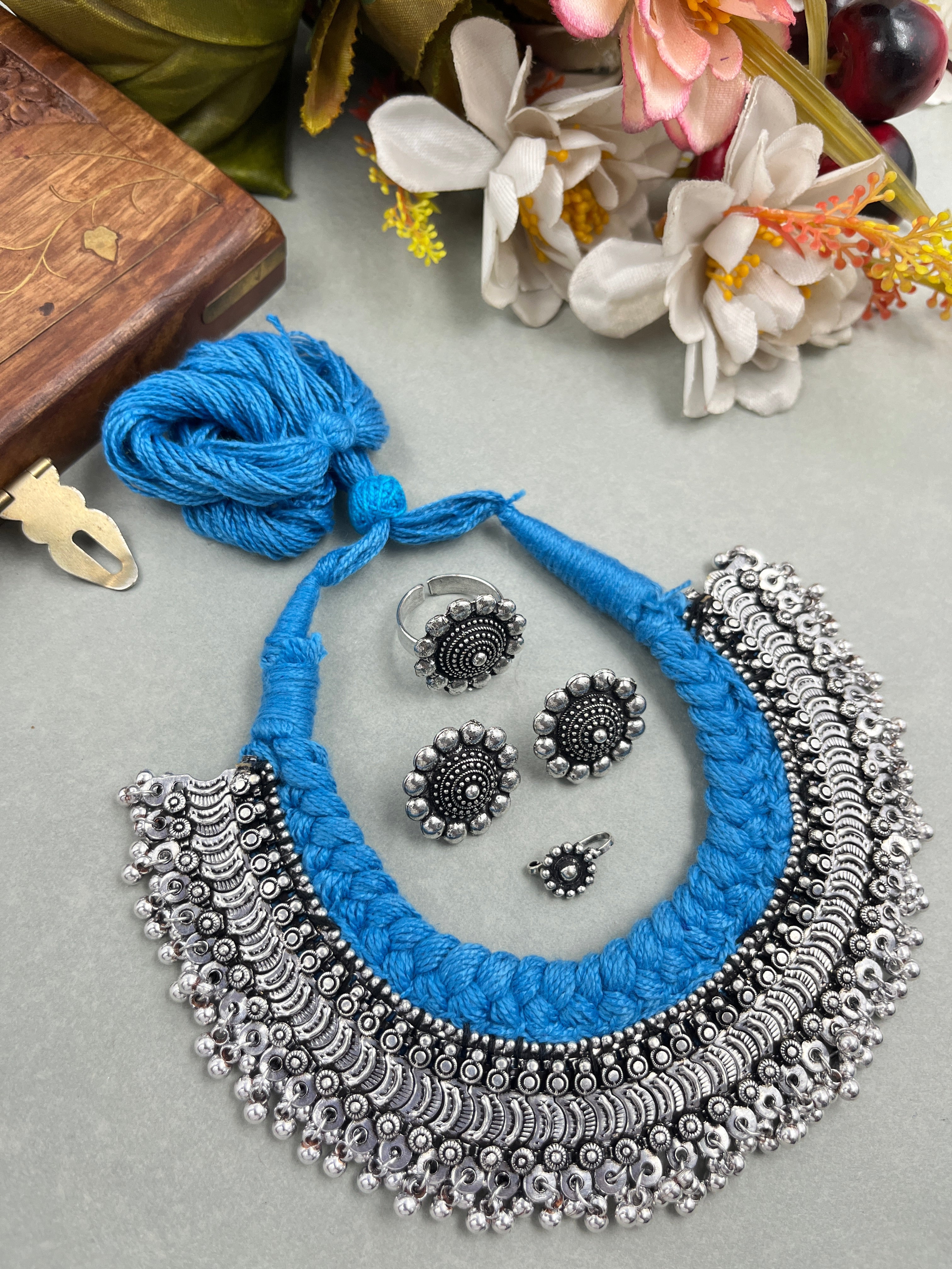 GHUNGROO CHOKER JEWELLERY SET COMBO