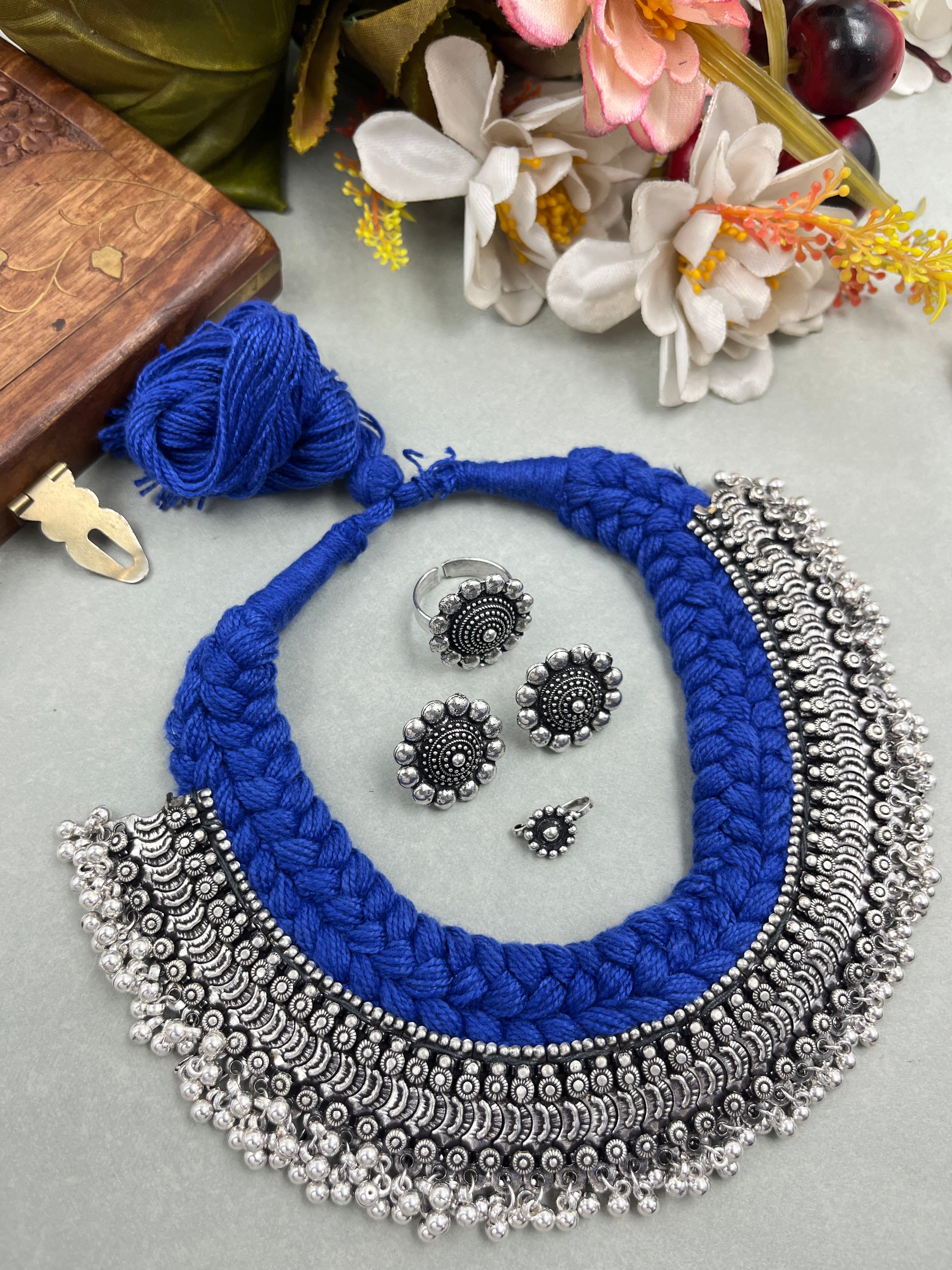 GHUNGROO CHOKER JEWELLERY SET COMBO