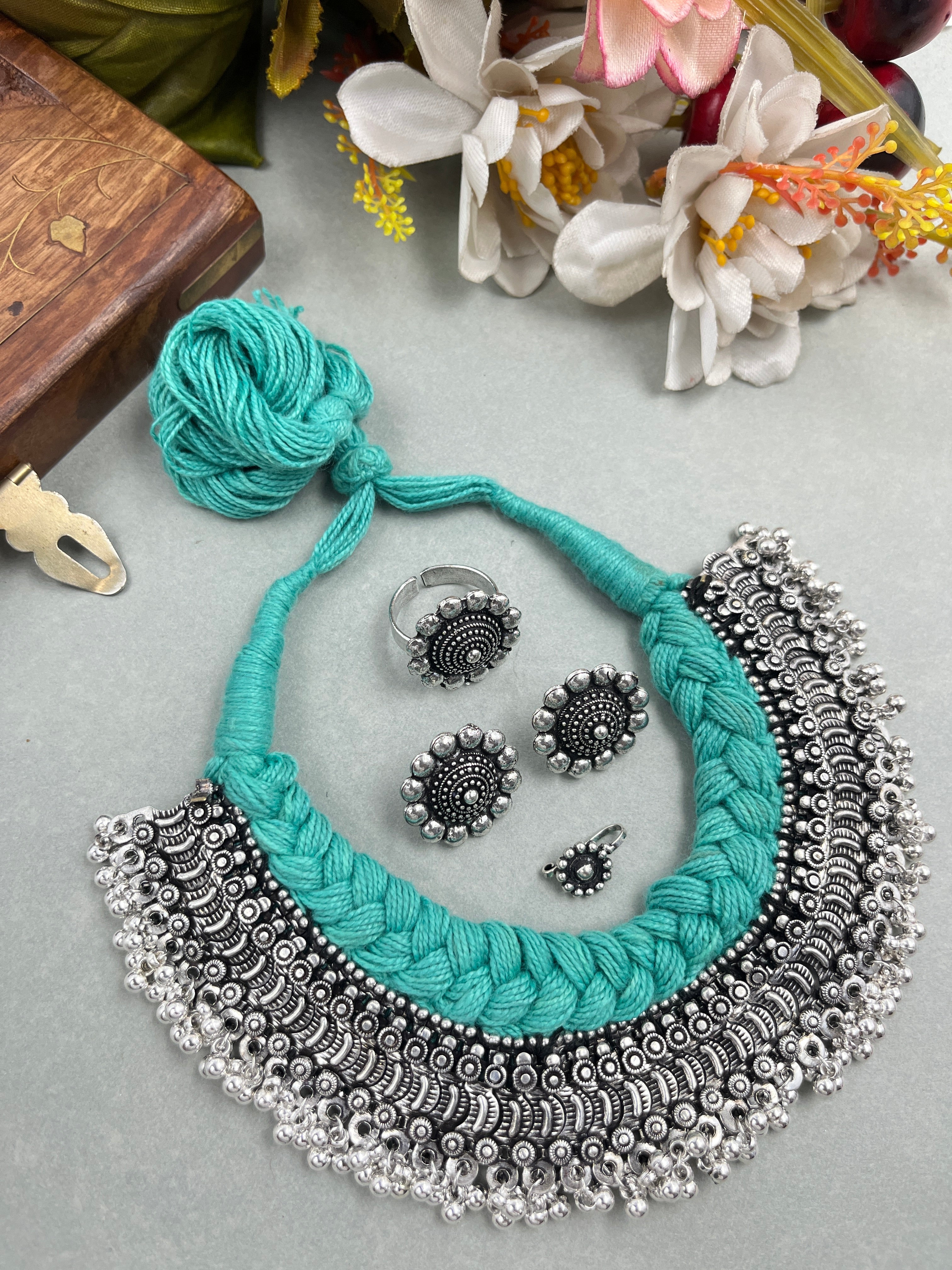 GHUNGROO CHOKER JEWELLERY SET COMBO