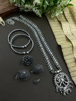 Load image into Gallery viewer, VIRA KOLAPURI LONG NECKLACE JEWELLERY SET COMBO