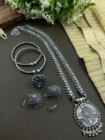 Load image into Gallery viewer, VIRA KOLAPURI LONG NECKLACE JEWELLERY SET COMBO