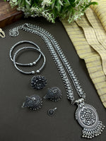 Load image into Gallery viewer, VIRA KOLAPURI LONG NECKLACE JEWELLERY SET COMBO