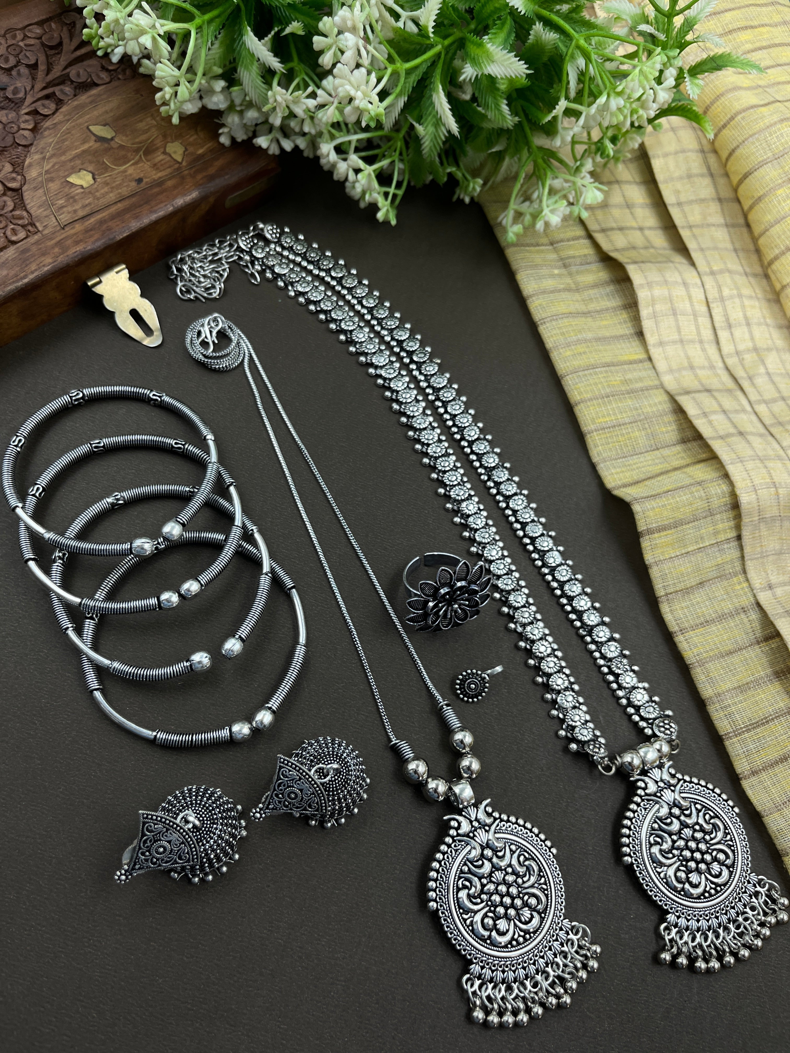 6 PIECE DOUBLE NECKLACE JEWELLERY SET COMBO