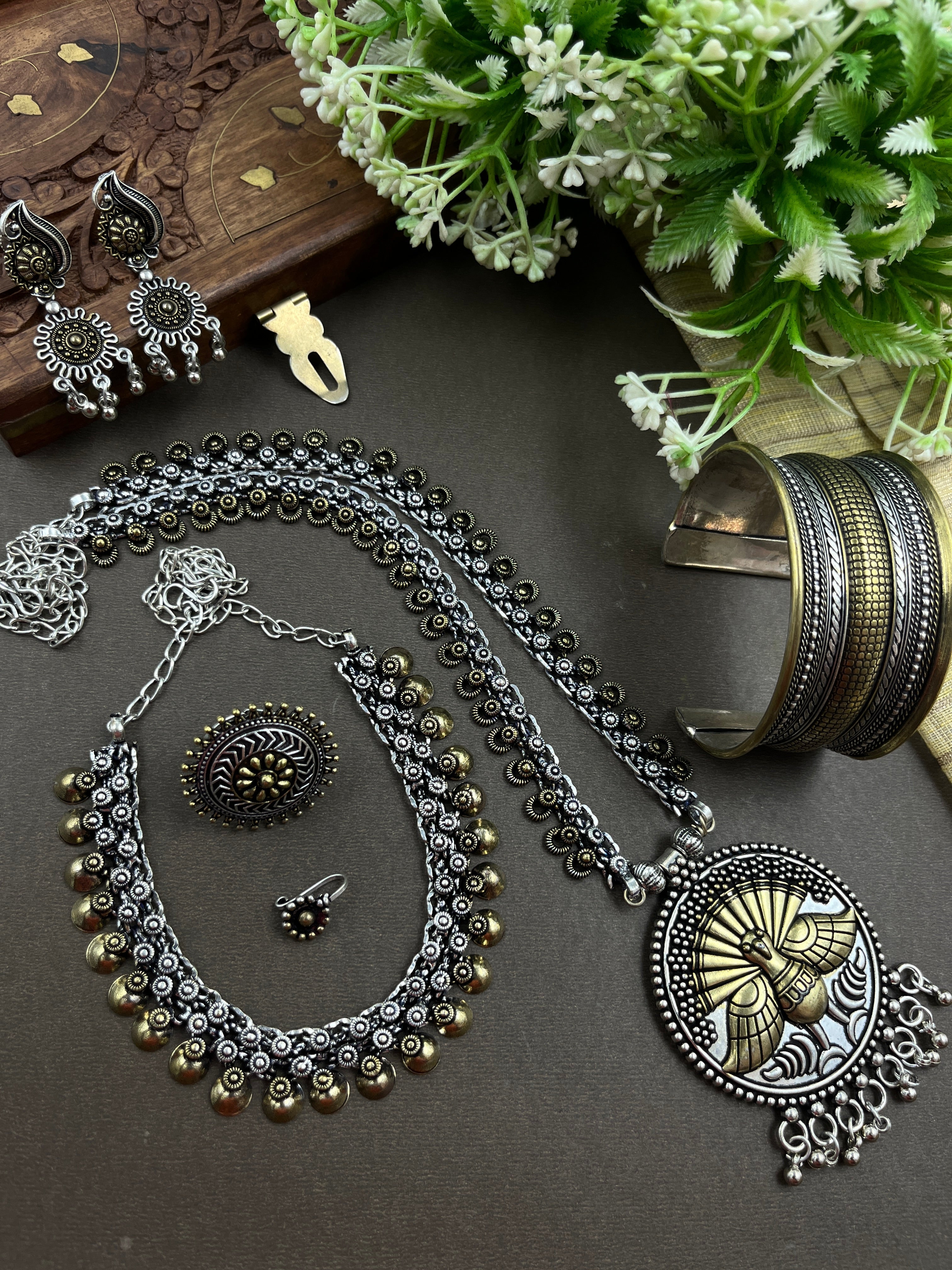 DARSHI 6 PIECE KOLAPURI NECKLACE JEWELLERY SET COMBO