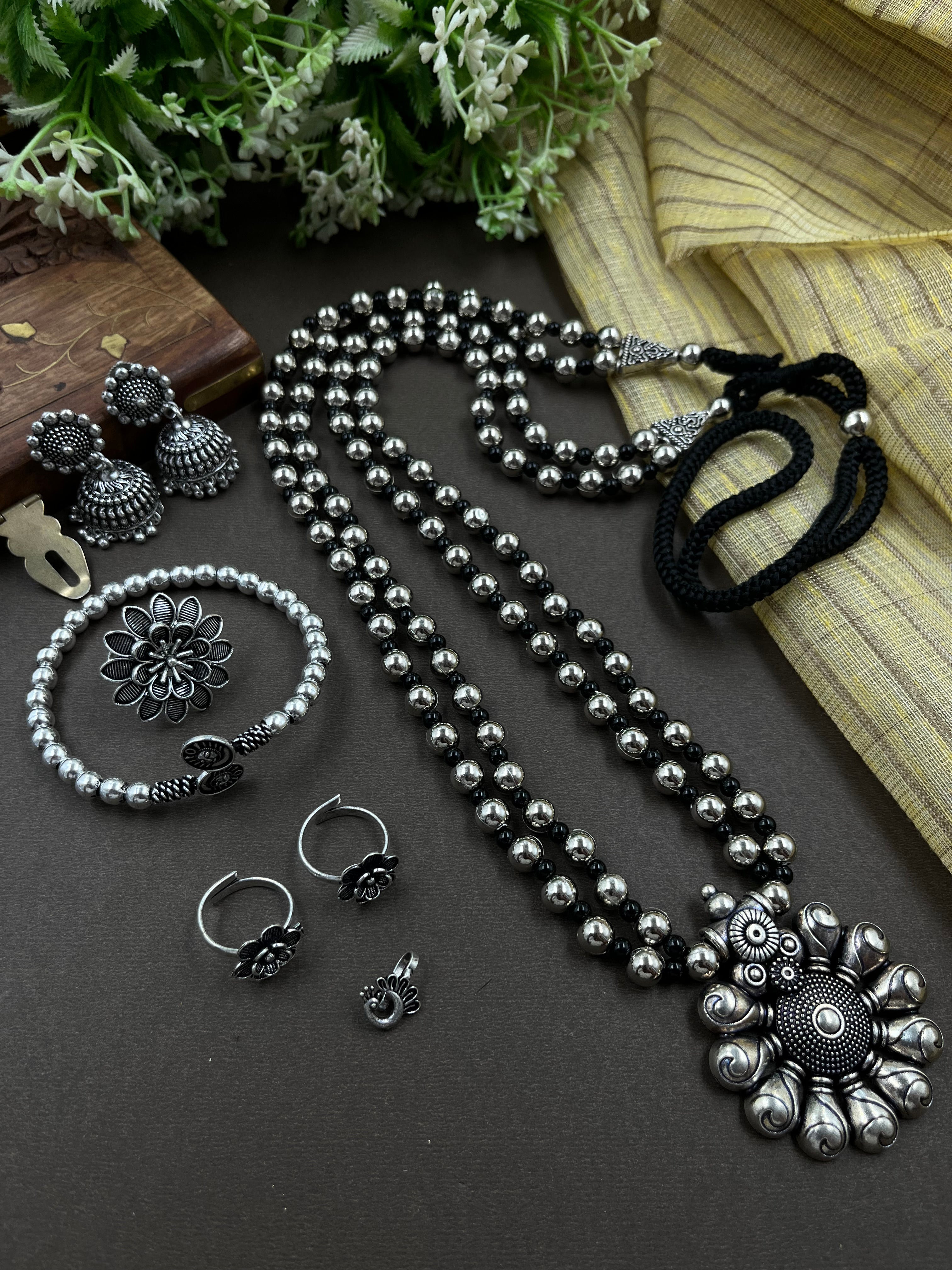 KUSHA 2-LINE MALA JEWELLERY SET COMBO