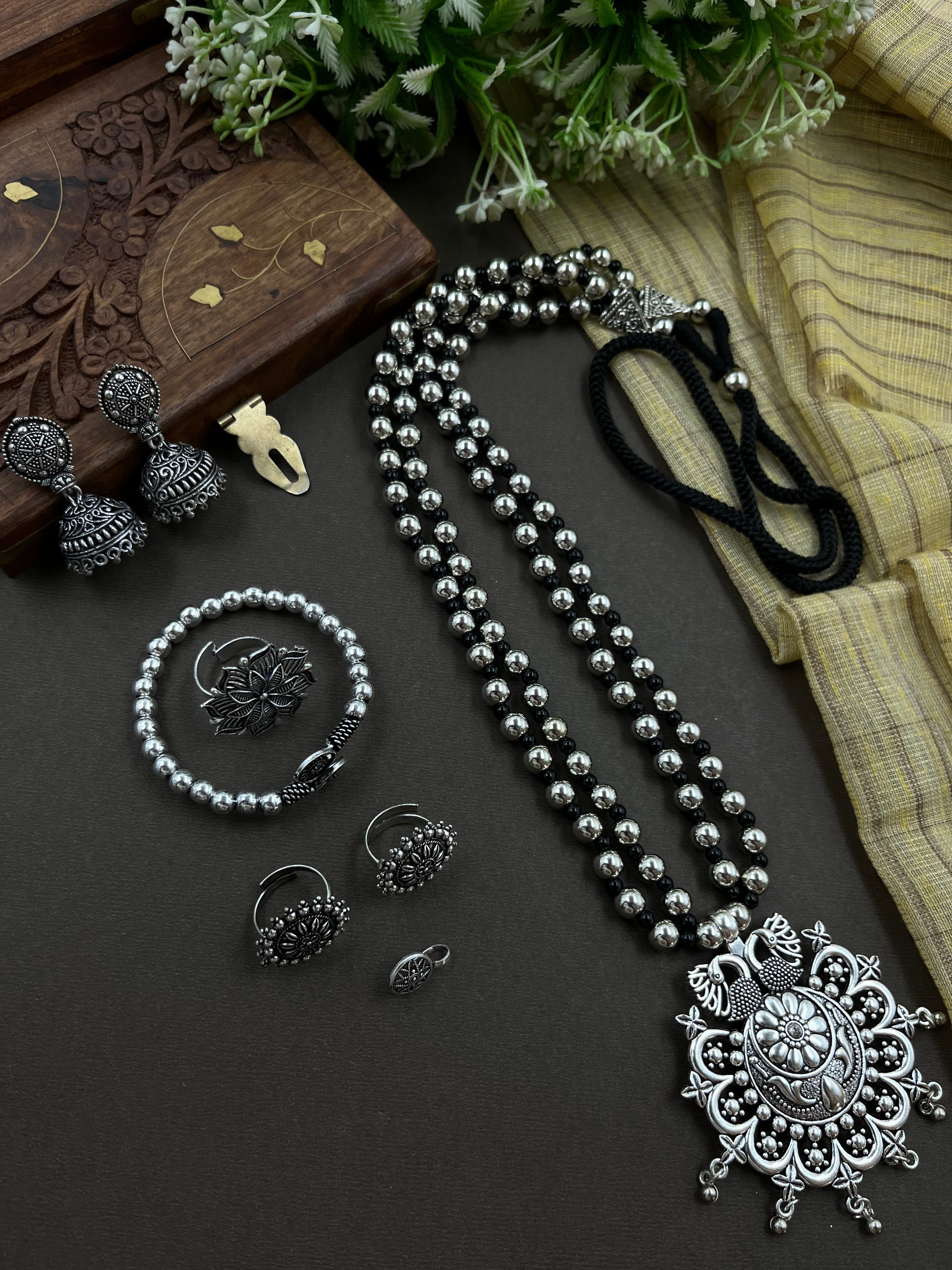 KUSHA 2-LINE MALA JEWELLERY SET COMBO