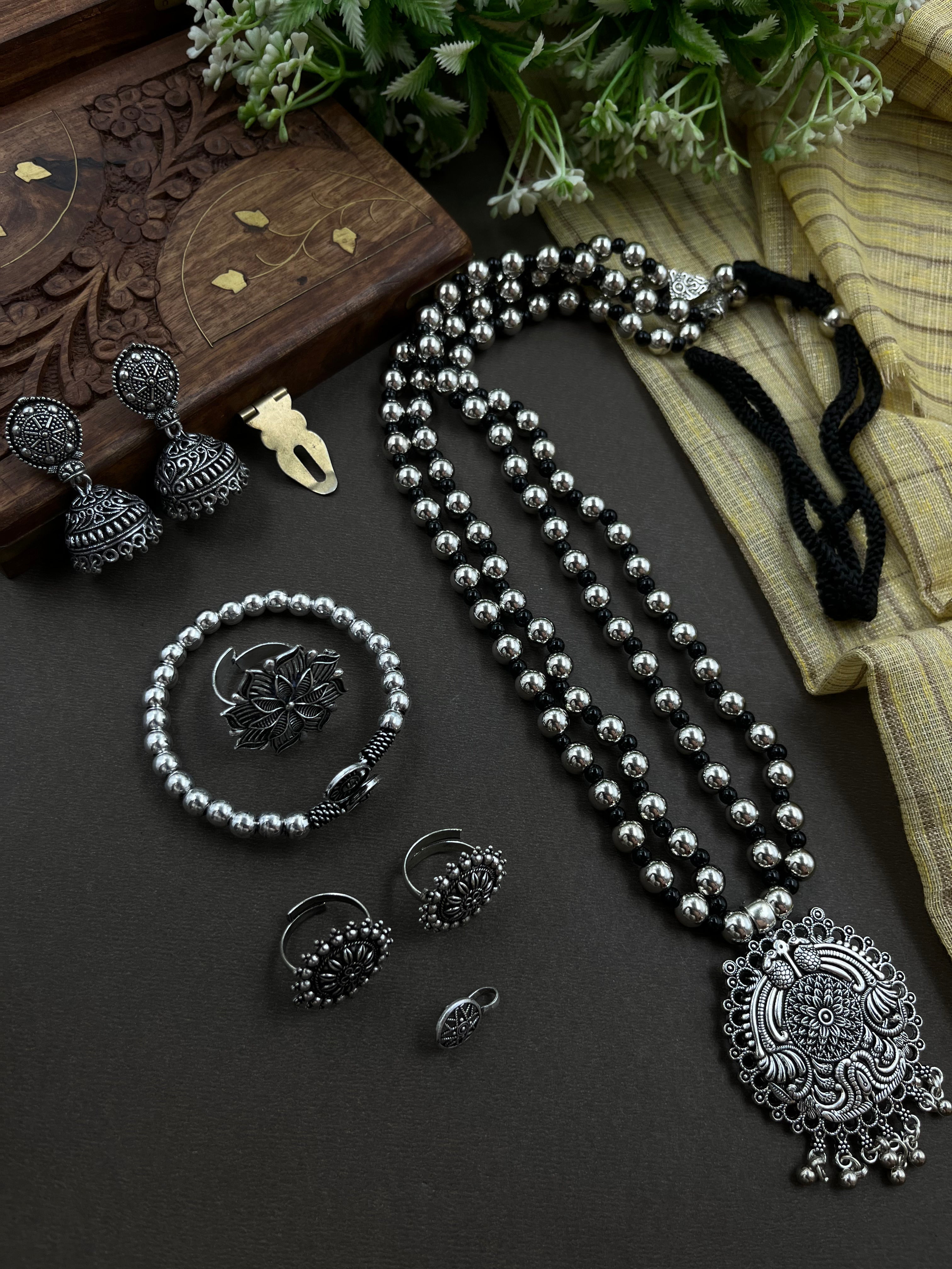 KUSHA 2-LINE MALA JEWELLERY SET COMBO