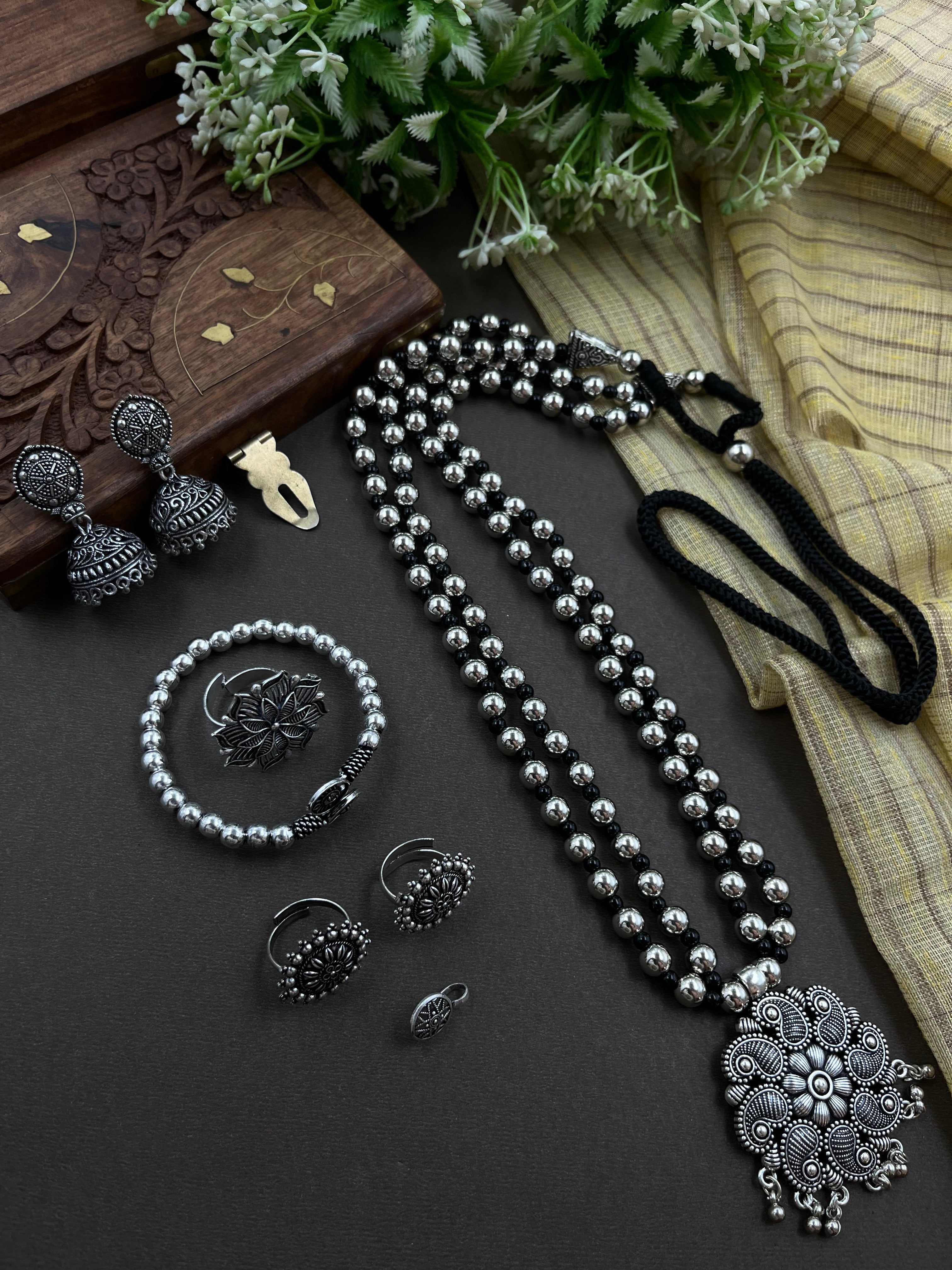 KUSHA 2-LINE MALA JEWELLERY SET COMBO