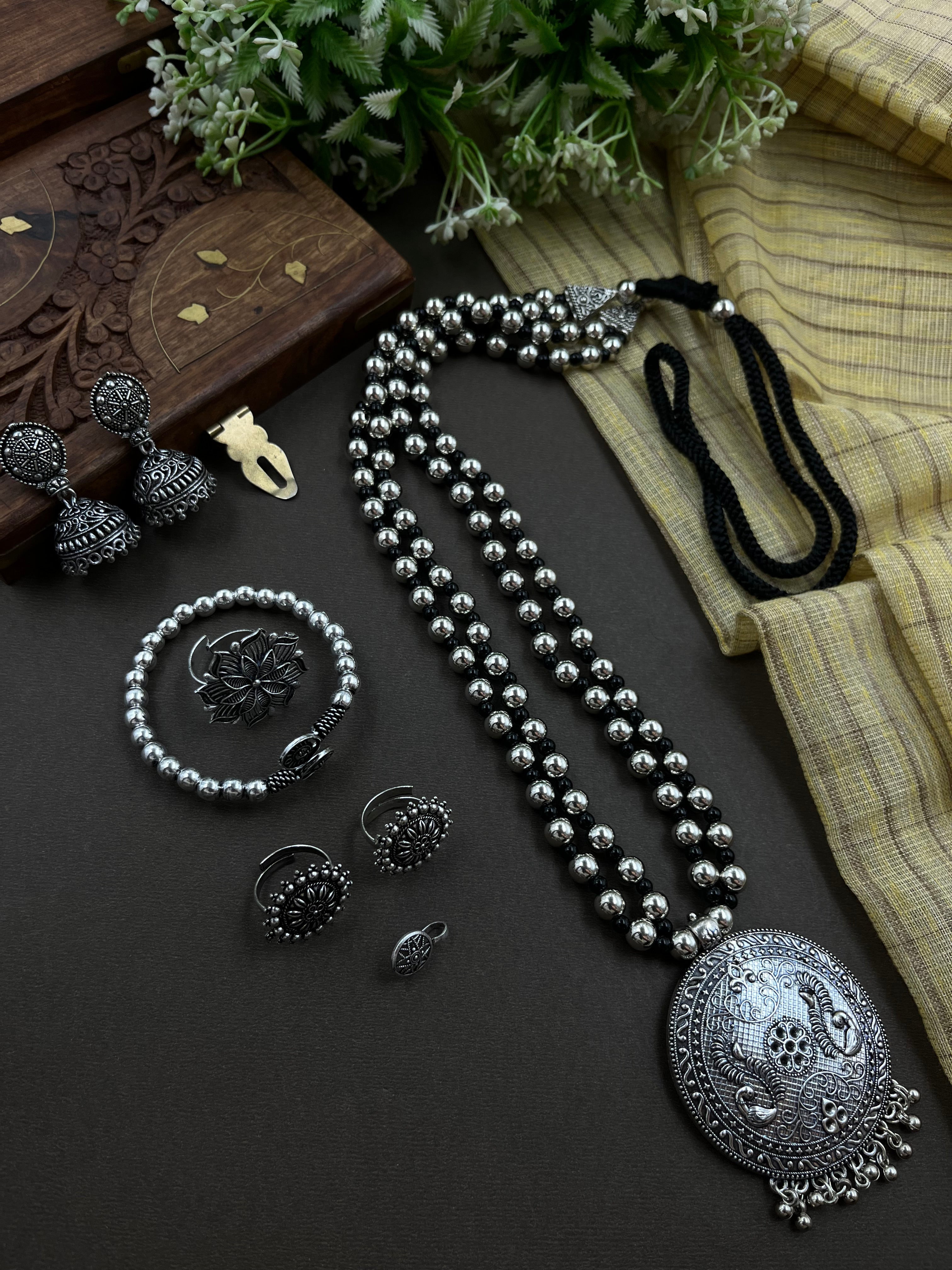 KUSHA 2-LINE MALA JEWELLERY SET COMBO