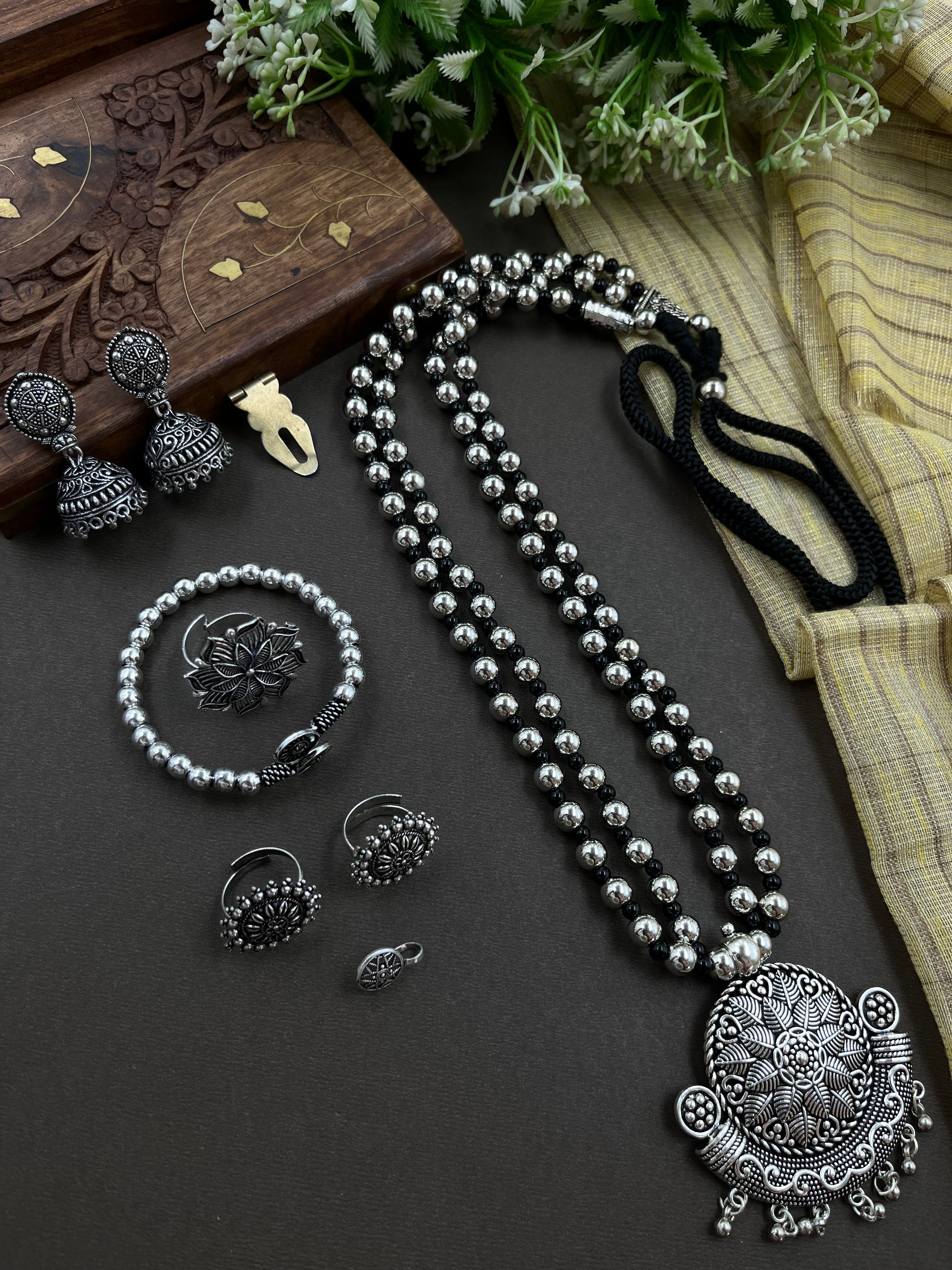 KUSHA 2-LINE MALA JEWELLERY SET COMBO