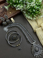 Load image into Gallery viewer, KAMYA DUAL TONE 5 PIECE JEWELLERY SET COMBO