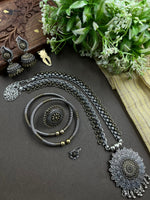 Load image into Gallery viewer, KAMYA DUAL TONE 5 PIECE JEWELLERY SET COMBO