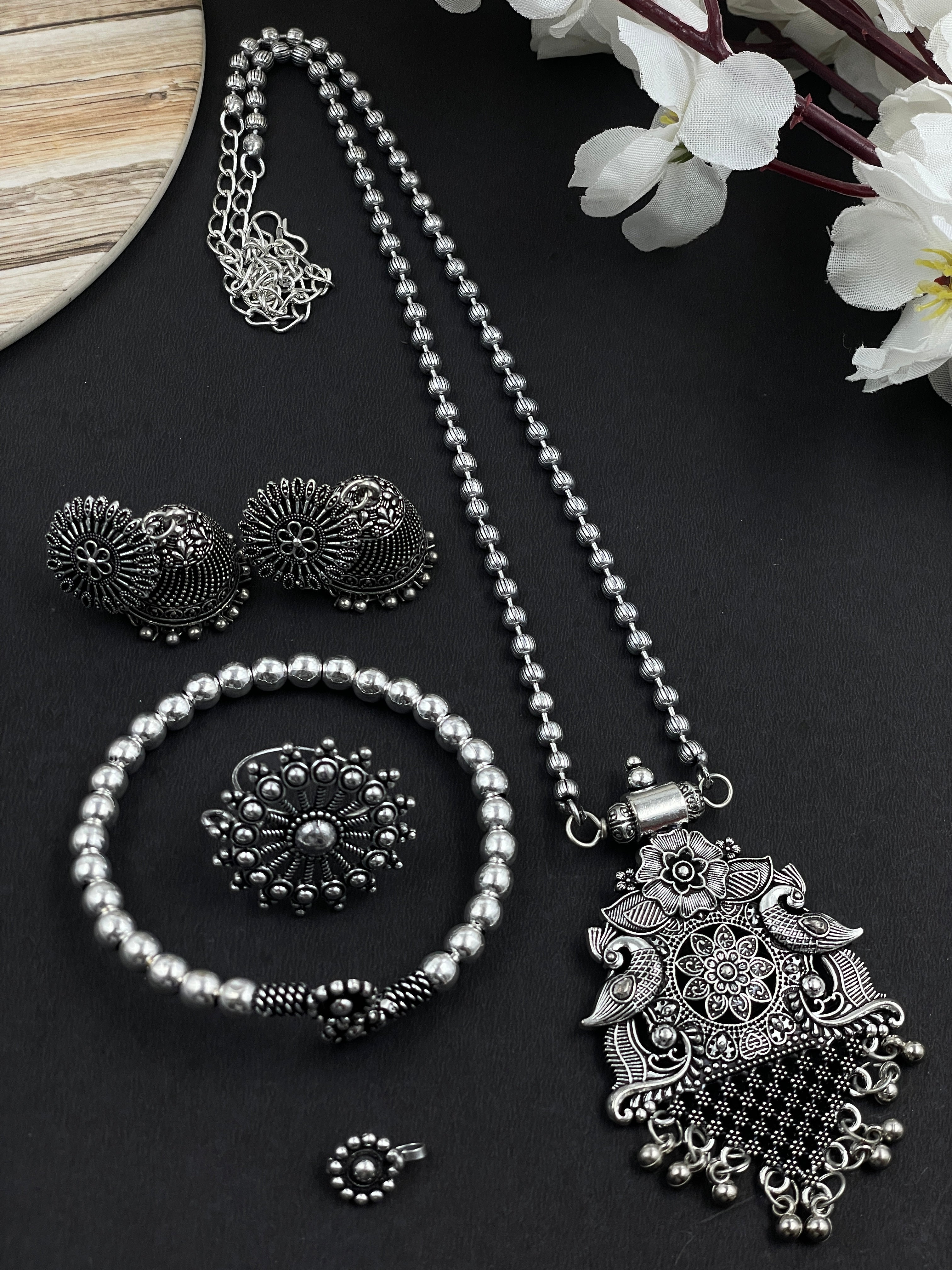 5 PIECE CHAIN PENDANT JEWELLERY SET COMBO