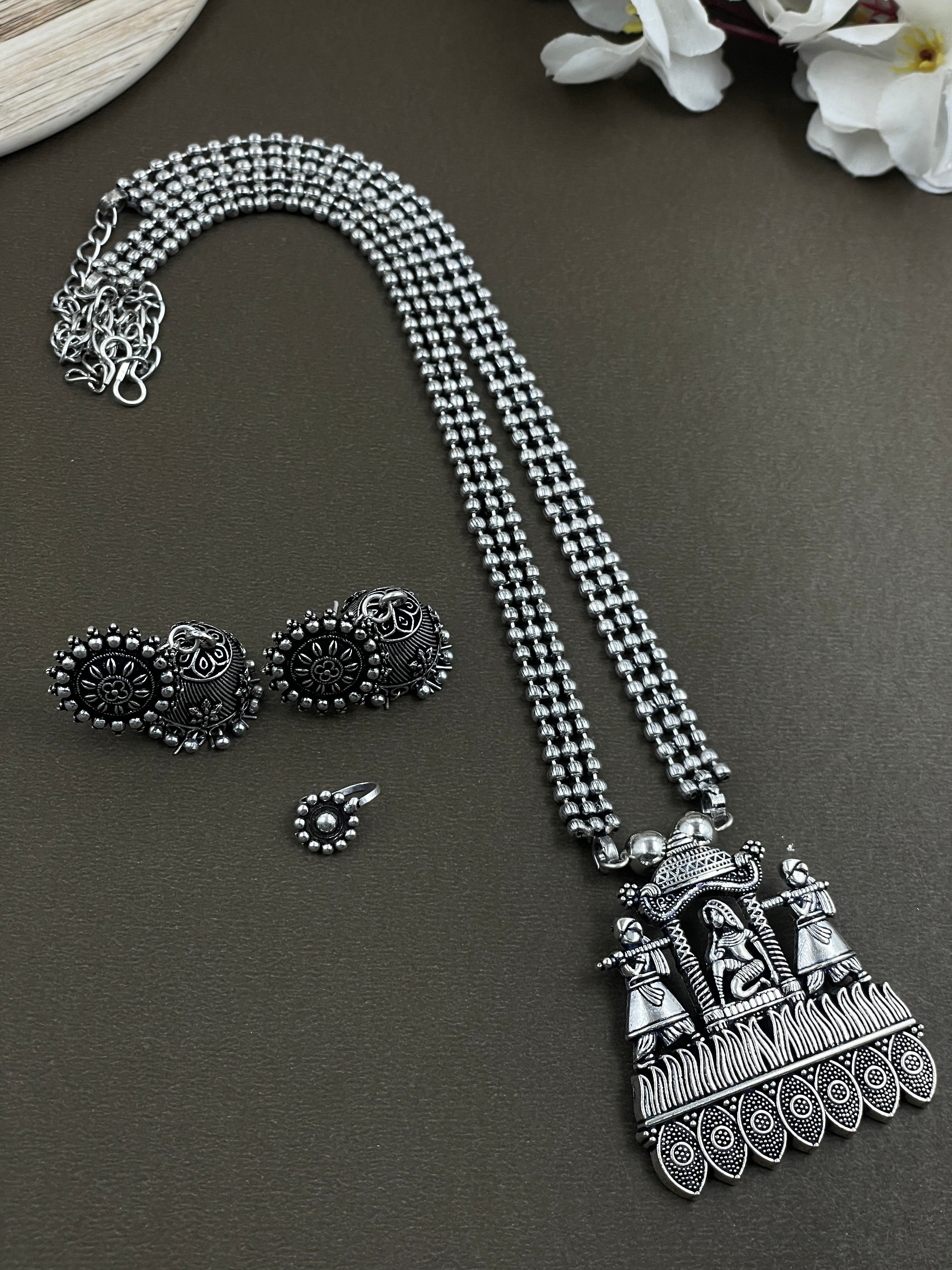 3 LINE CHAIN PENDANT JEWELLERY SET COMBO