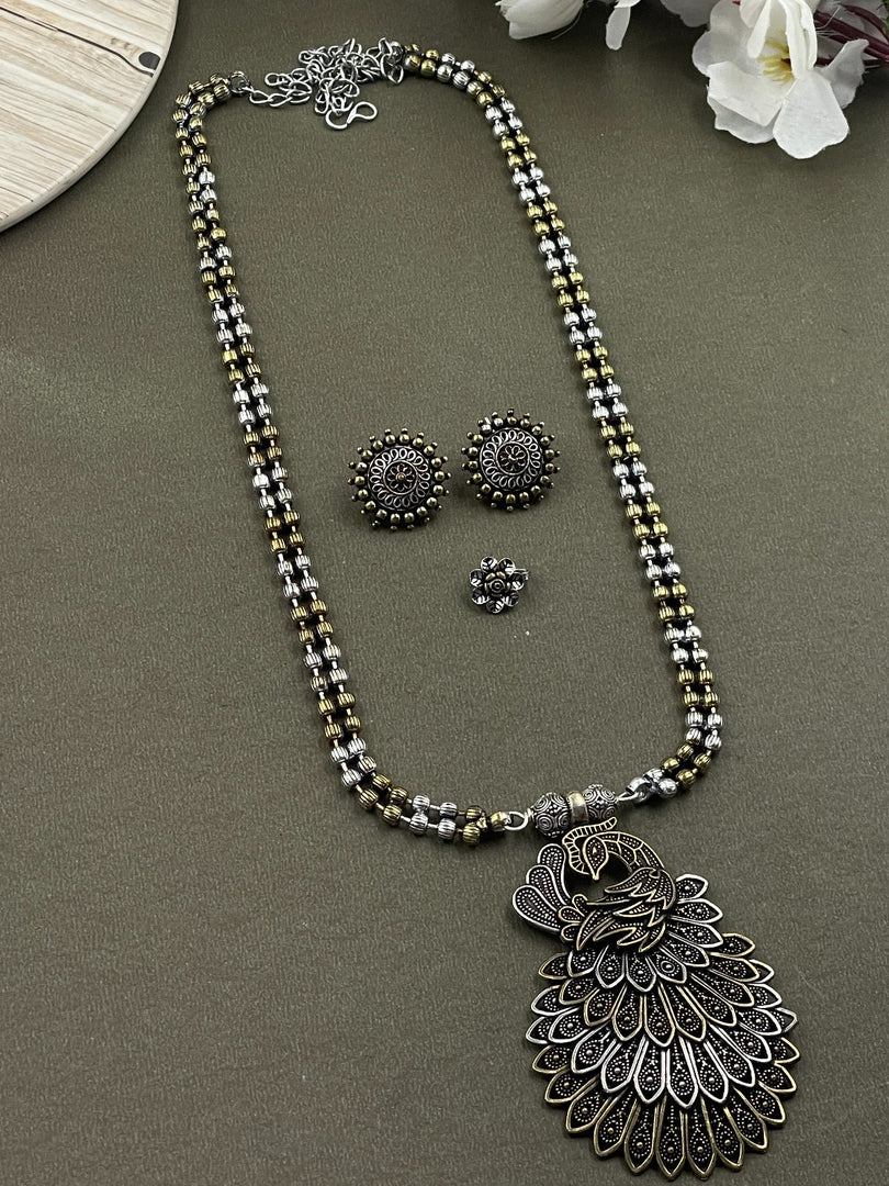 SOMYA BRASS TWO TONE JEWELRY SET COMBO