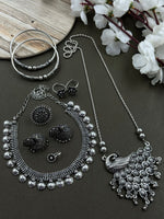 Load image into Gallery viewer, SIMRAN 7 PIECE CHAIN PENDANT JEWELLERY SET COMBO