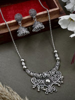 Load image into Gallery viewer, BRASS OXIDISED CHAIN JEWELLERY SET