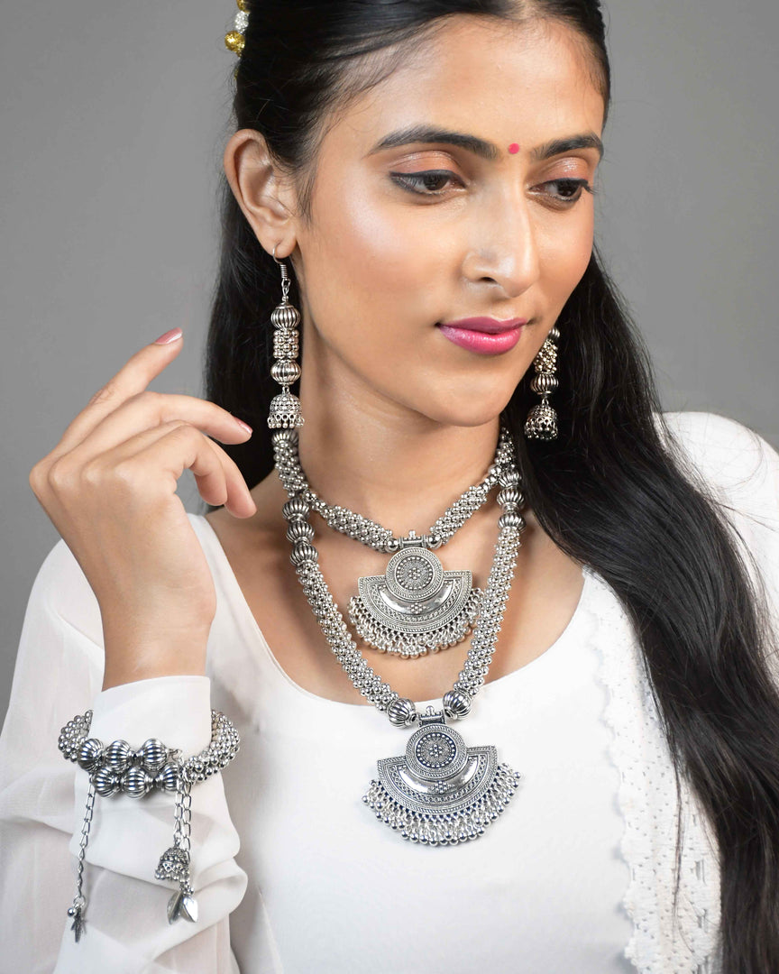 TANYA OXIDISED JEWELLERY SET COMBO