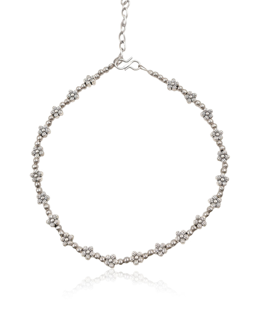 Desi Charm Silver Anklets