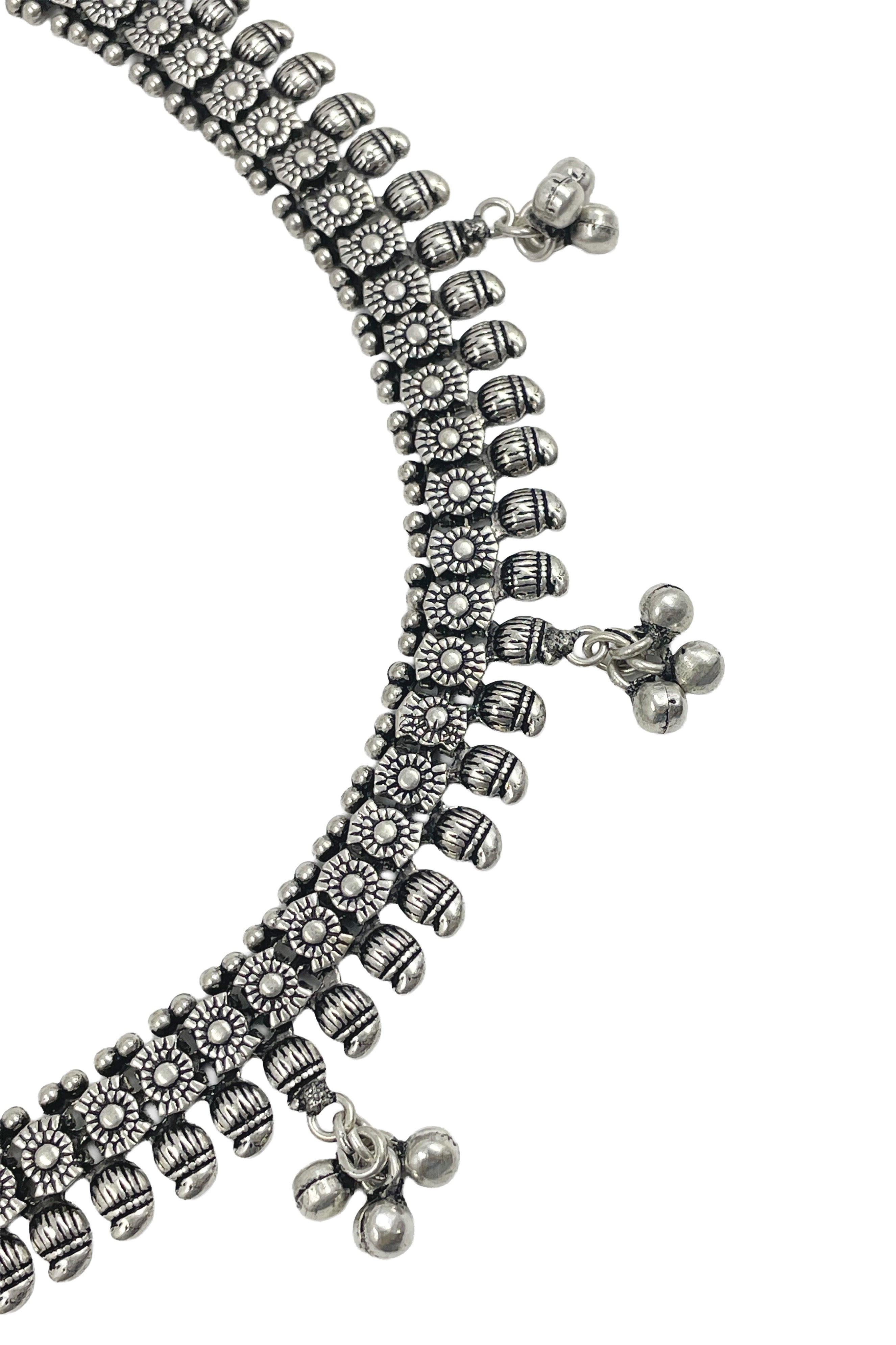 RADHA DESIGNER OXIDISED SILVER ANKLET